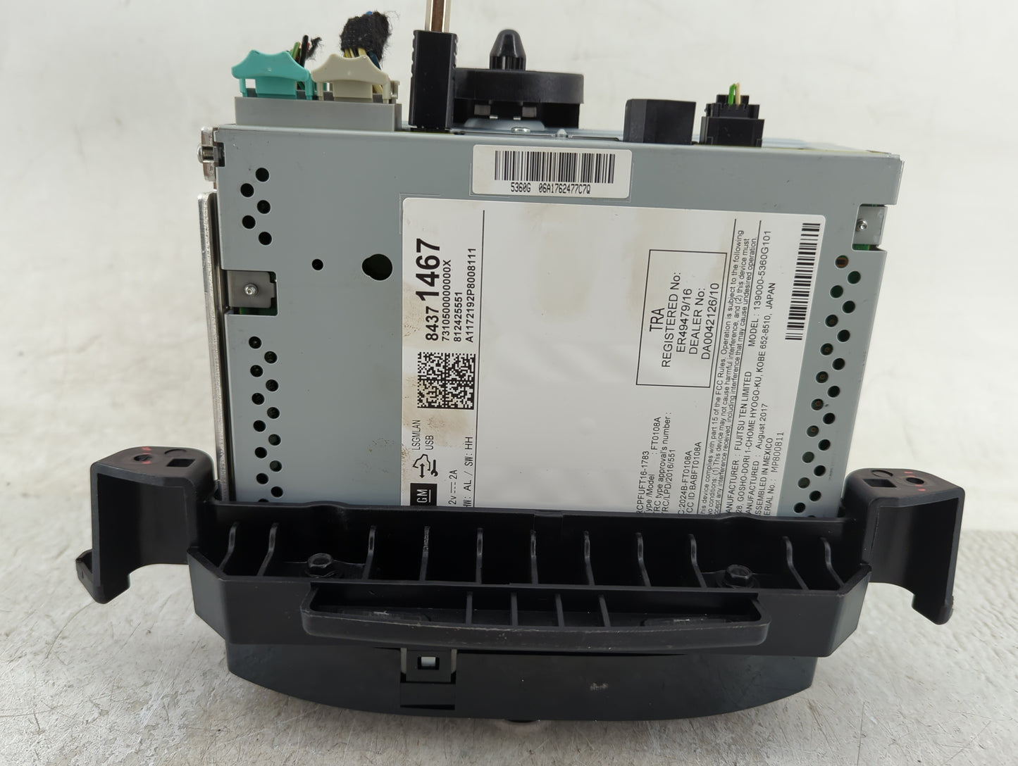 2017-2020 Chevrolet Trax Radio AM FM Cd Player Receiver Replacement P/N:84371467 Fits Fits 2017 2018 2019 2020 OEM Used Auto