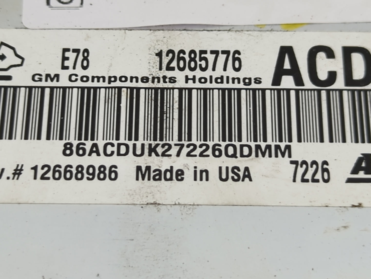 2017-2021 Chevrolet Trax PCM Engine Control Computer ECU ECM PCU OEM P/N:12685776 12668986 Fits Fits 2017 2018 2019 2020 202