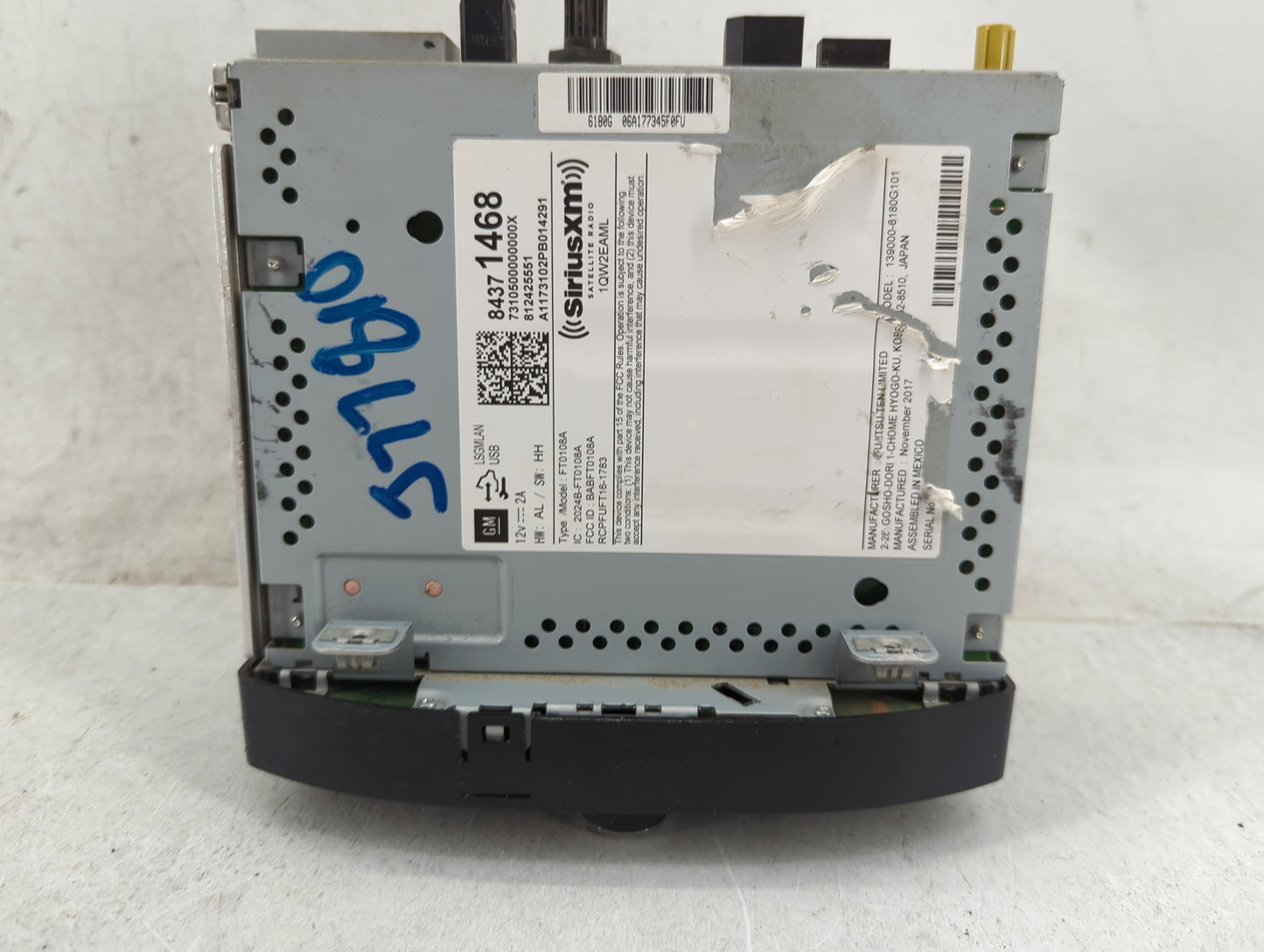 2018-2019 Chevrolet Trax Radio AM FM Cd Player Receiver Replacement P/N:84371468 FT0108A, BA5BFT0108A Fits Fits 2018 2019 OE