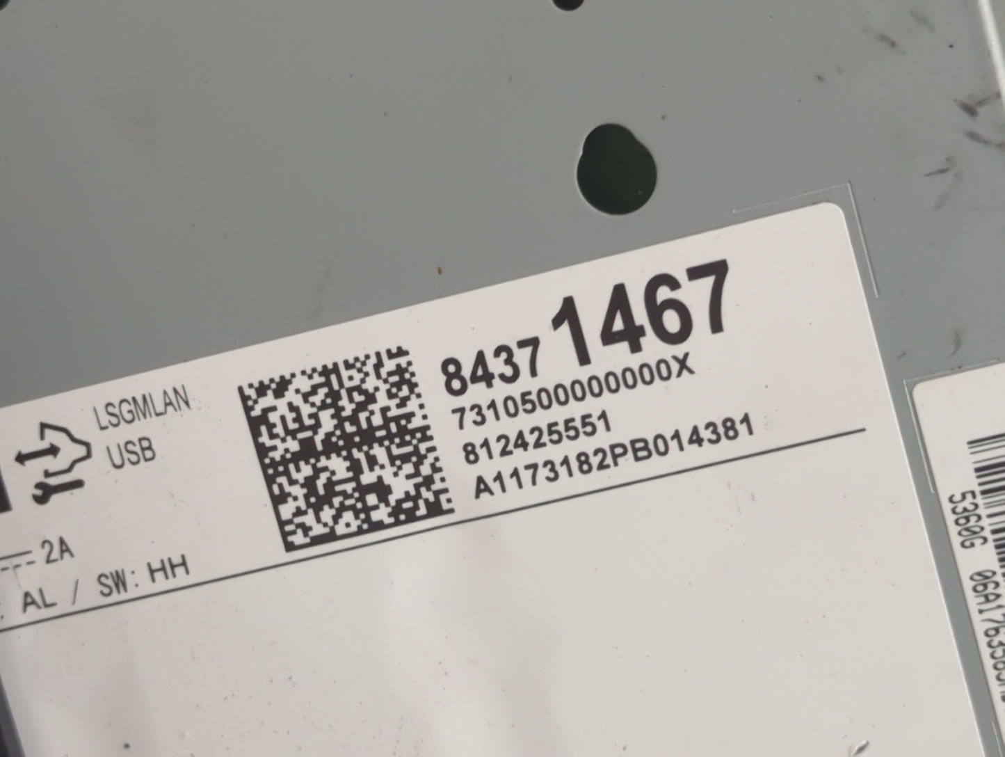 2017-2020 Chevrolet Trax Radio AM FM Cd Player Receiver Replacement P/N:84371467 A1173182PB014381 Fits Fits 2017 2018 2019 2