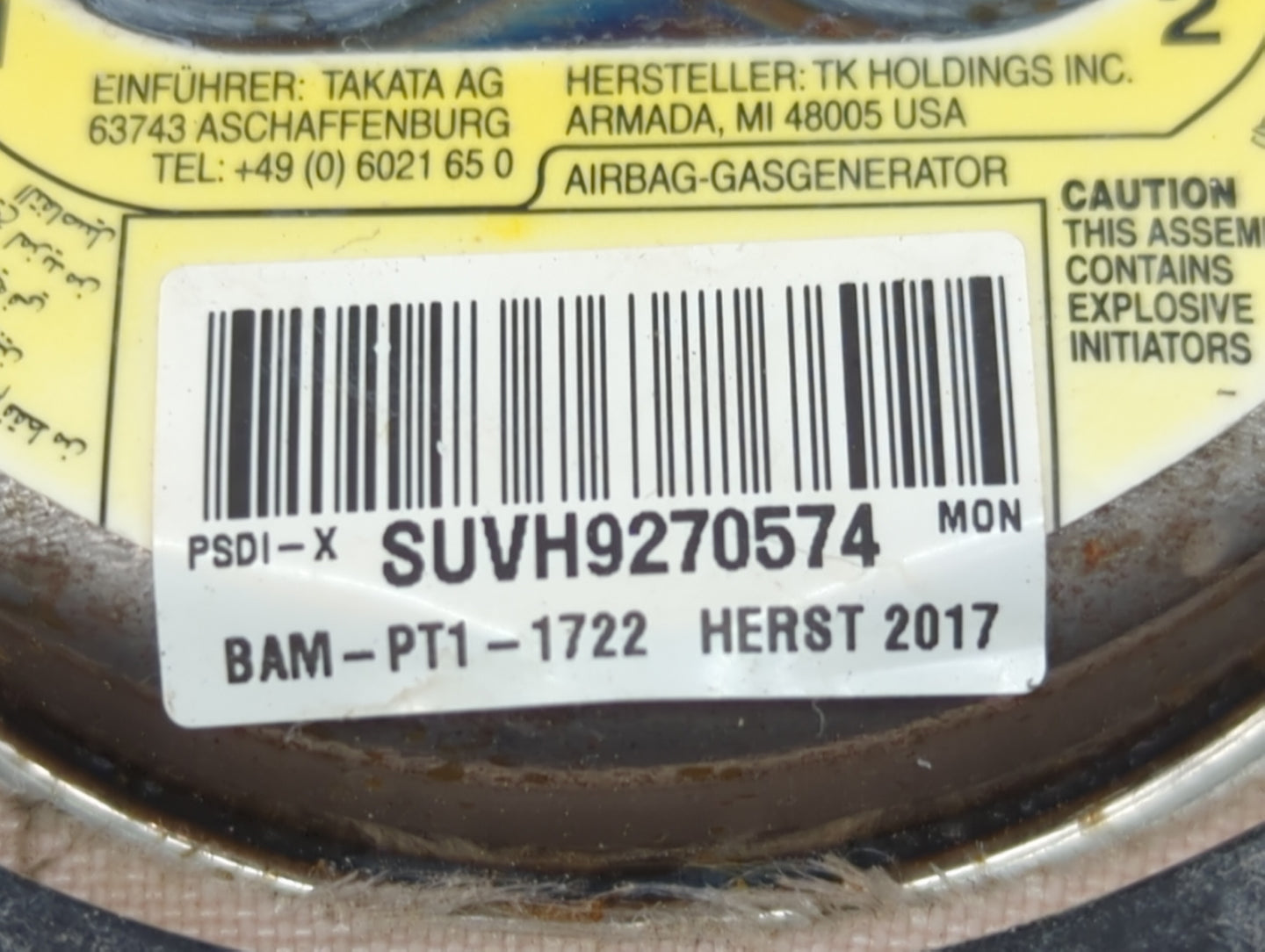 2018-2020 Chevrolet Trax Air Bag Driver Left Steering Wheel Mounted 1466056 - Oemusedautoparts1.com