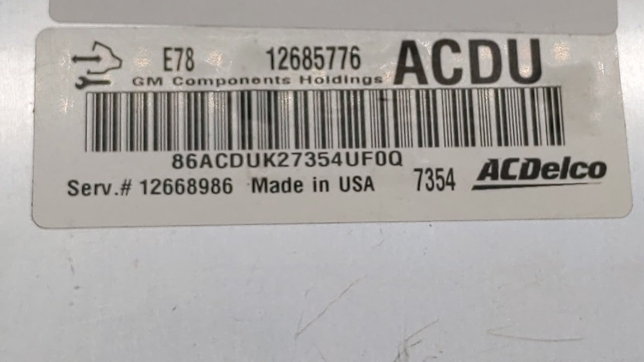 2017-2018 Chevrolet Trax PCM Engine Control Computer ECU ECM PCU OEM P/N:12668986 12695536, 12670309 Fits Fits 2017 2018 201