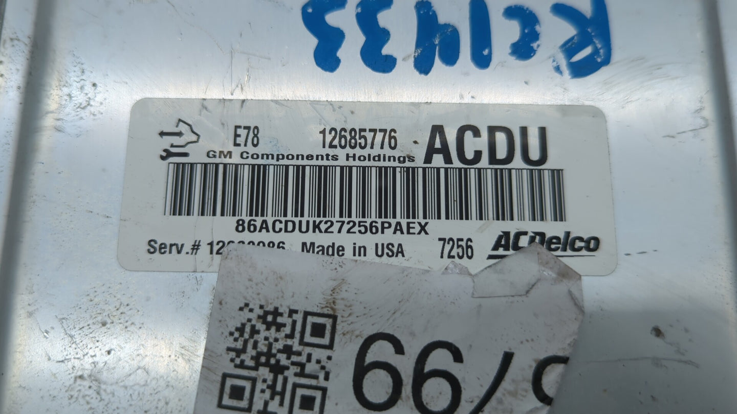 2017-2018 Chevrolet Trax PCM Engine Control Computer ECU ECM PCU OEM P/N:12685936 12668986, 12695536 Fits Fits 2017 2018 201