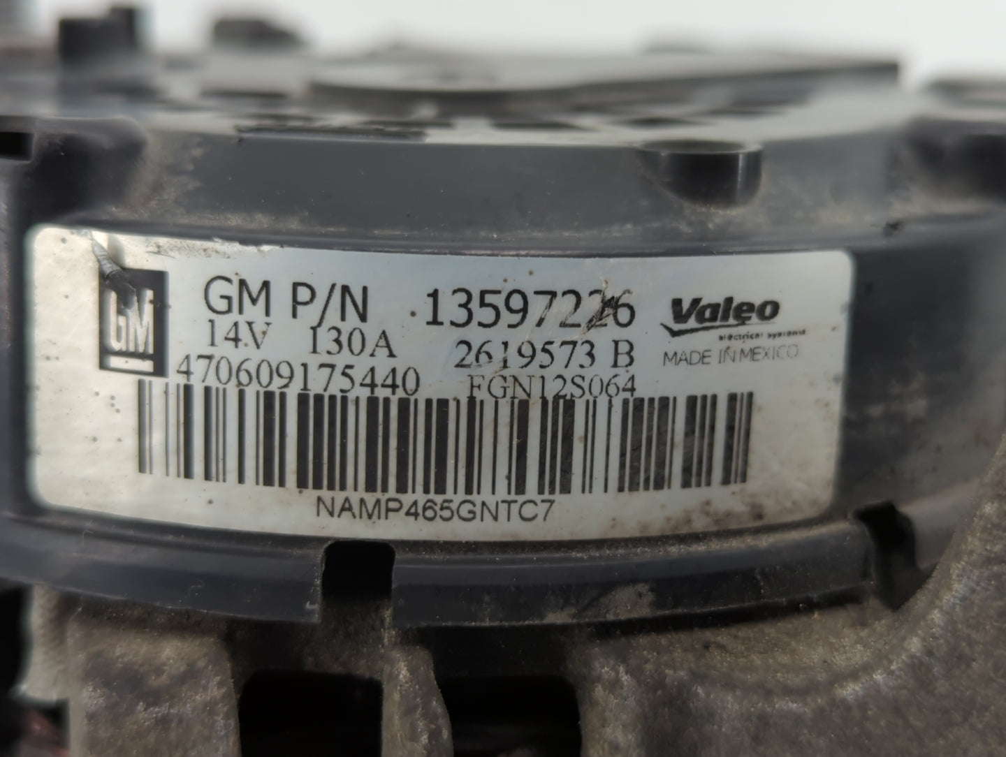 2013-2018 Chevrolet Trax Alternator Replacement Generator Charging Assembly Engine OEM P/N:13577154 13597226 Fits OEM Used A