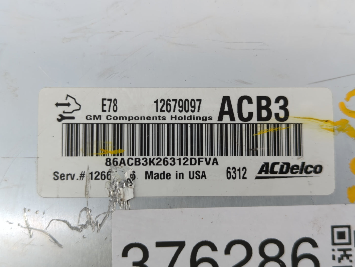 2017-2018 Chevrolet Trax PCM Engine Control Computer ECU ECM PCU OEM P/N:1266898 12697793, 12706635 Fits Fits 2017 2018 2019