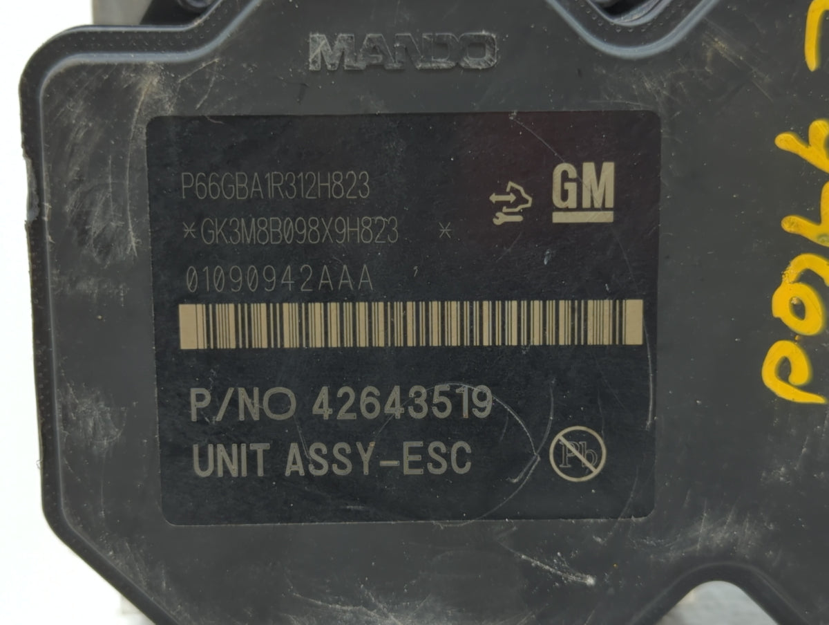 2017-2021 Chevrolet Trax Anti-Lock Brake ABS Pump Module Actuator OEM P/N:42520669 HS7A-12A650-ABB Fits OEM Used Auto Parts 