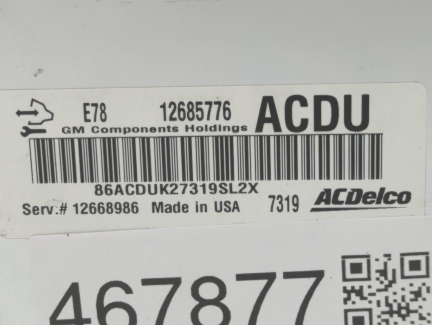 2017-2021 Chevrolet Trax PCM Engine Control Computer ECU ECM PCU OEM P/N:12668986 12685776 Fits Fits 2017 2018 2019 2020 202