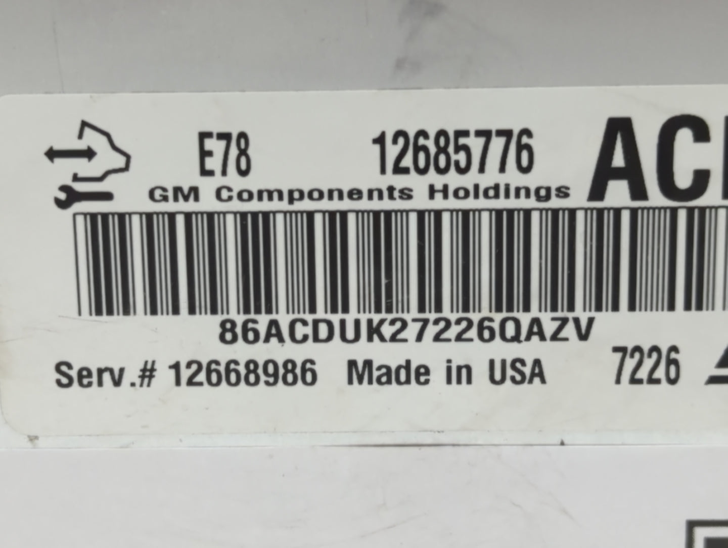 2017-2021 Chevrolet Trax PCM Engine Control Computer ECU ECM PCU OEM P/N:12668986 12685776 Fits Fits 2017 2018 2019 2020 202