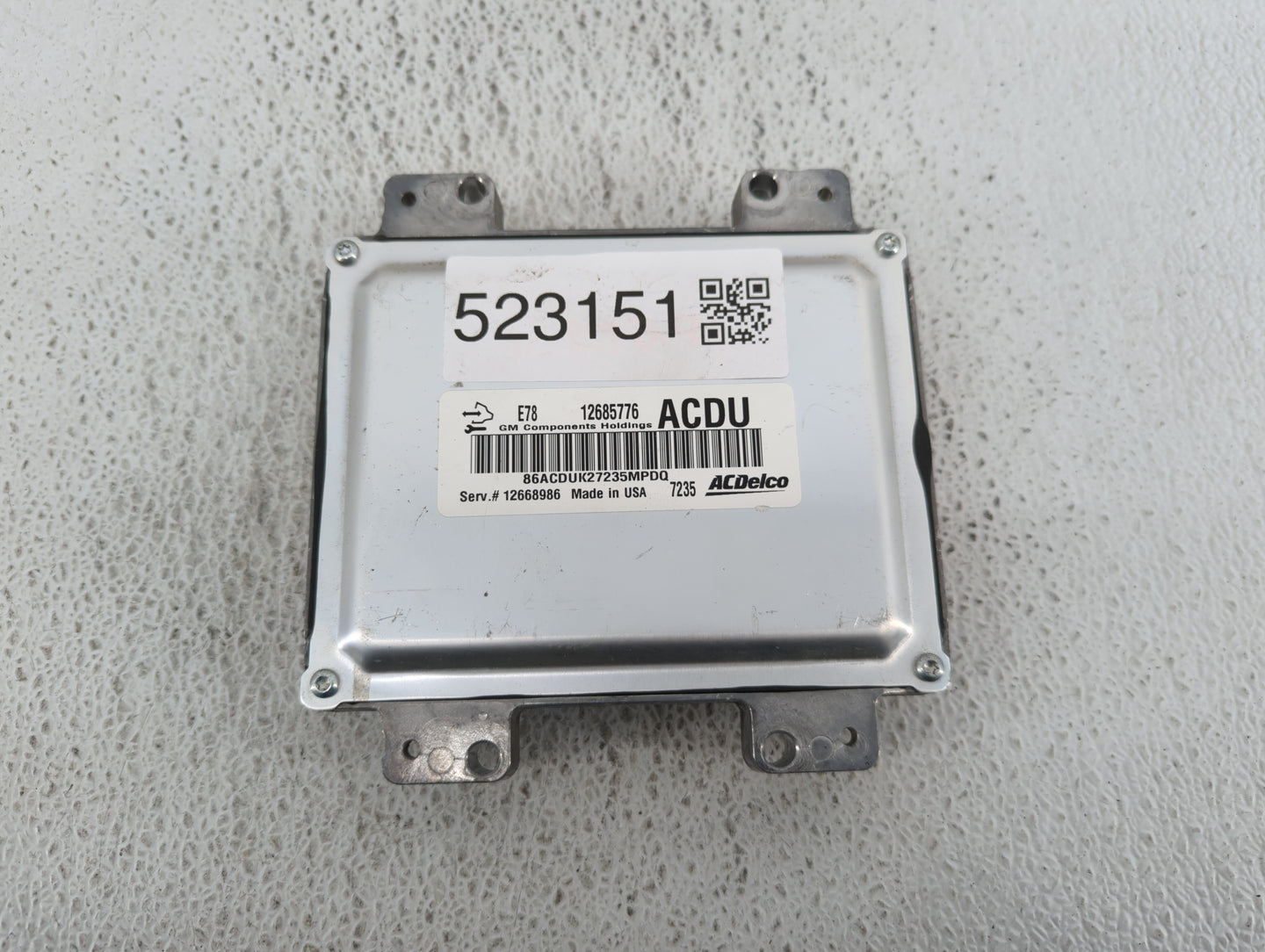 2017-2021 Chevrolet Trax PCM Engine Control Computer ECU ECM PCU OEM P/N:12668986 12685776 Fits Fits 2017 2018 2019 2020 202