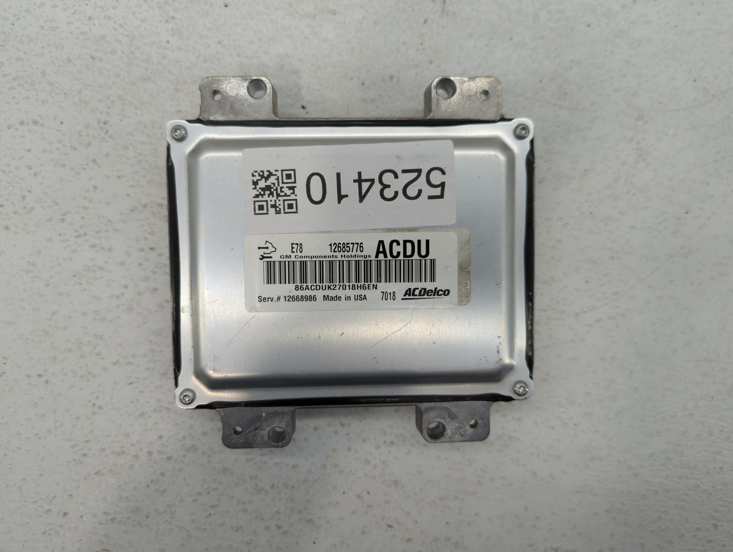 2017-2021 Chevrolet Trax PCM Engine Control Computer ECU ECM PCU OEM P/N:12685776 Fits Fits 2017 2018 2019 2020 2021 OEM Use