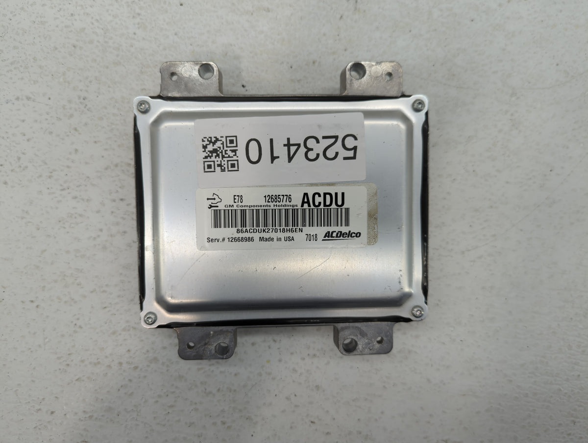 2017-2021 Chevrolet Trax PCM Engine Control Computer ECU ECM PCU OEM P/N:12685776 Fits 2017 2018 2019 2020 2021 OEM Used Aut