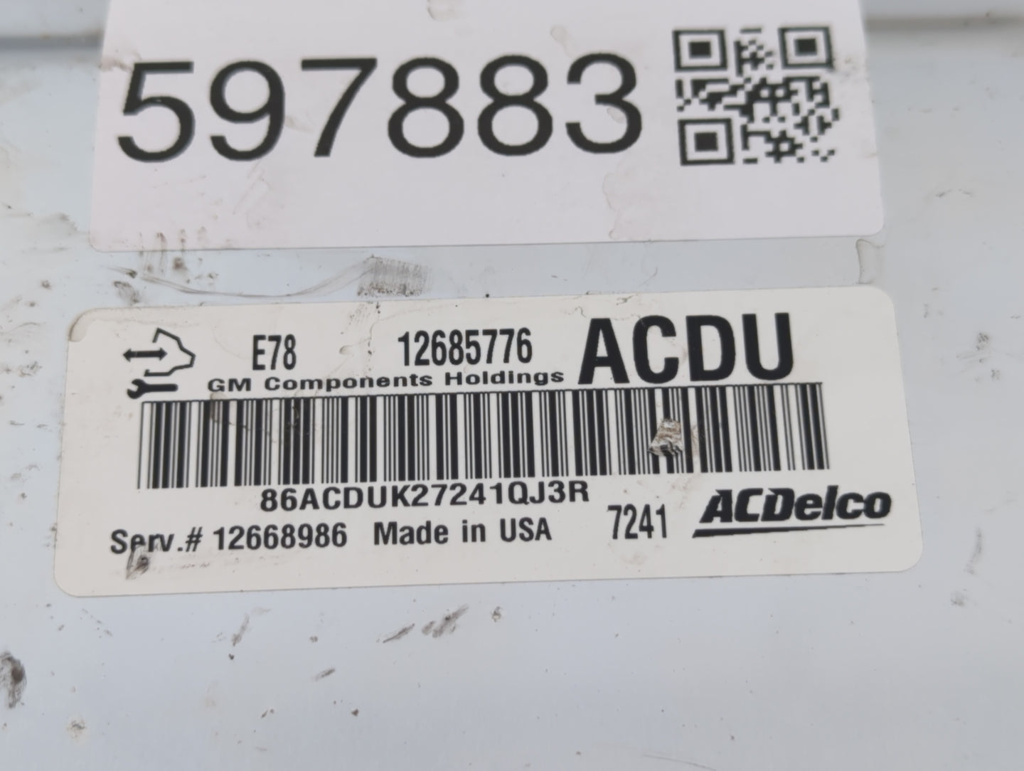 2017-2021 Chevrolet Trax PCM Engine Control Computer ECU ECM PCU OEM P/N:12685776 Fits Fits 2017 2018 2019 2020 2021 OEM Use
