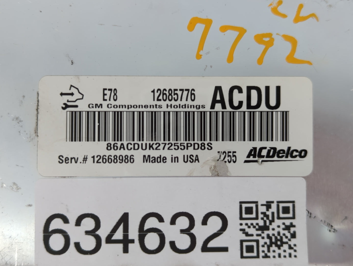 2017-2021 Chevrolet Trax PCM Engine Control Computer ECU ECM PCU OEM P/N:12685776 12668986 Fits Fits 2017 2018 2019 2020 202
