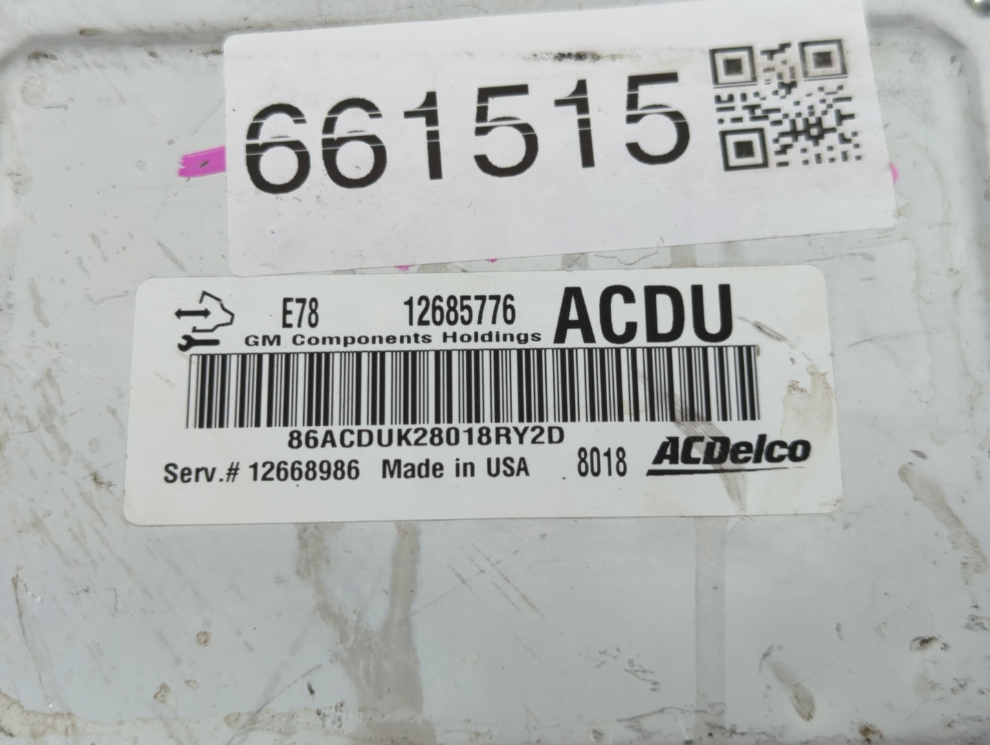 2017-2021 Chevrolet Trax PCM Engine Control Computer ECU ECM PCU OEM P/N:12668986 12685776 Fits Fits 2017 2018 2019 2020 202