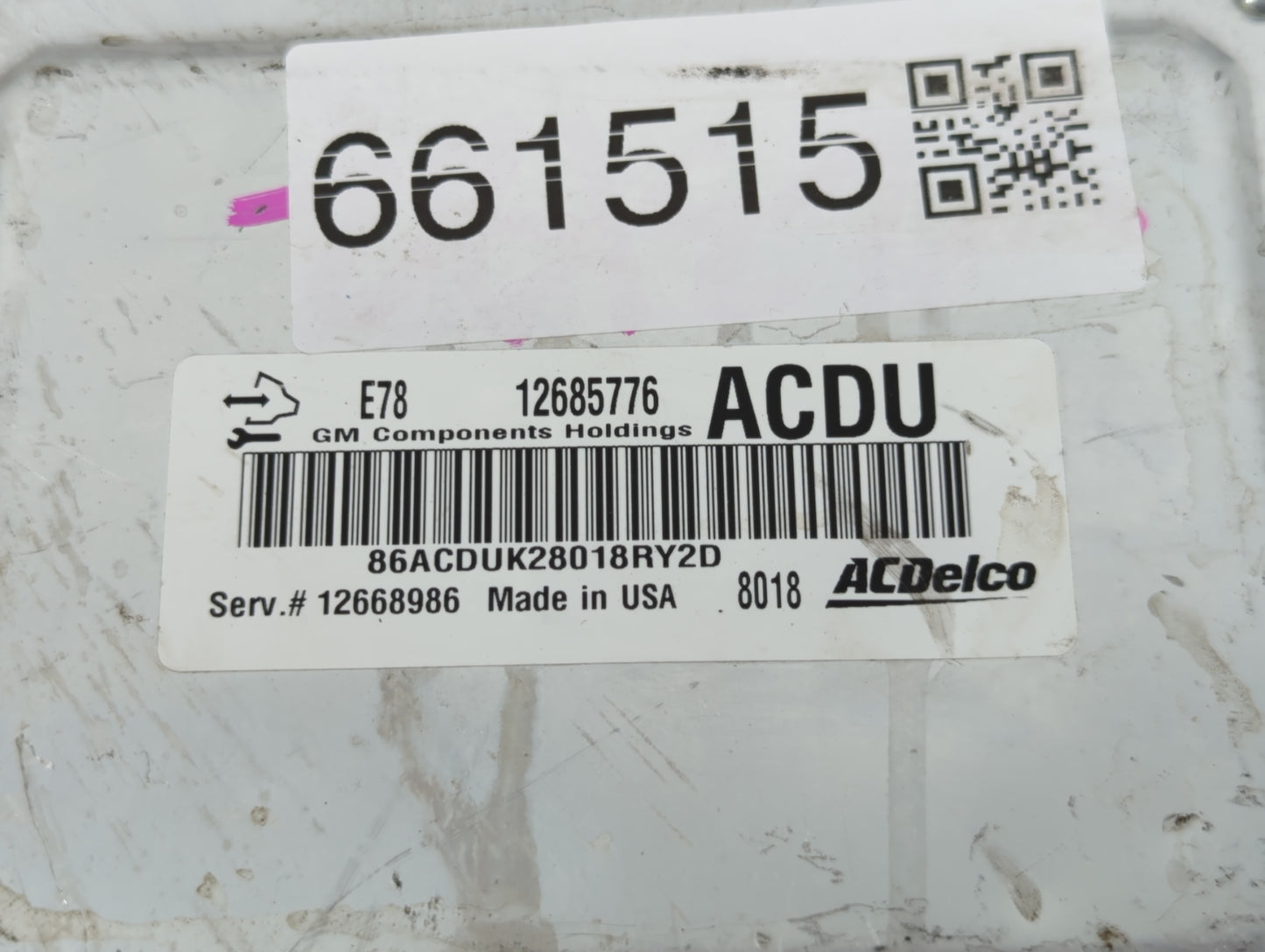 2017-2021 Chevrolet Trax PCM Engine Control Computer ECU ECM PCU OEM P/N:12668986 12685776 Fits Fits 2017 2018 2019 2020 202
