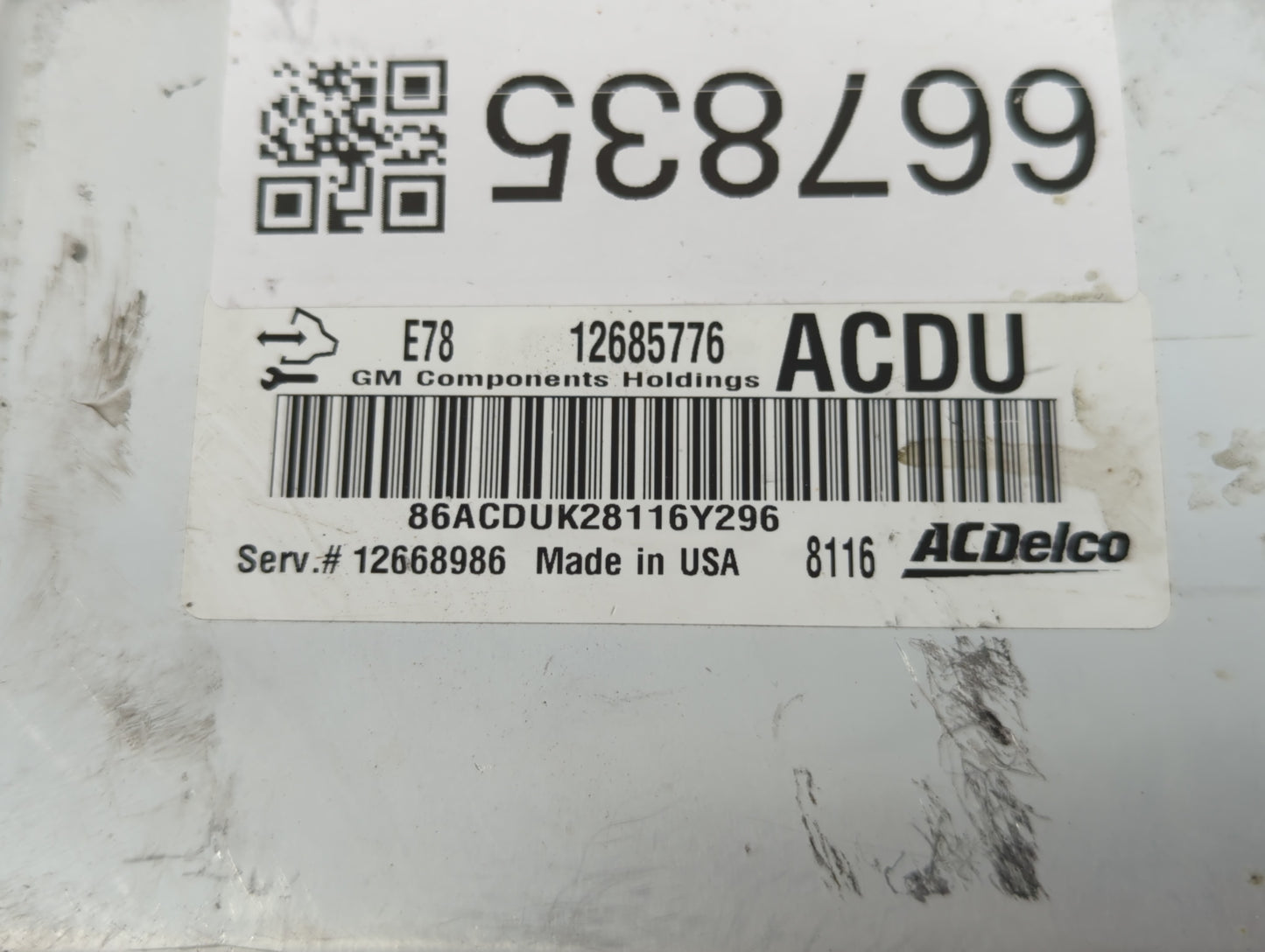 2017-2021 Chevrolet Trax PCM Engine Control Computer ECU ECM PCU OEM P/N:12668986 12685776 Fits Fits 2017 2018 2019 2020 202