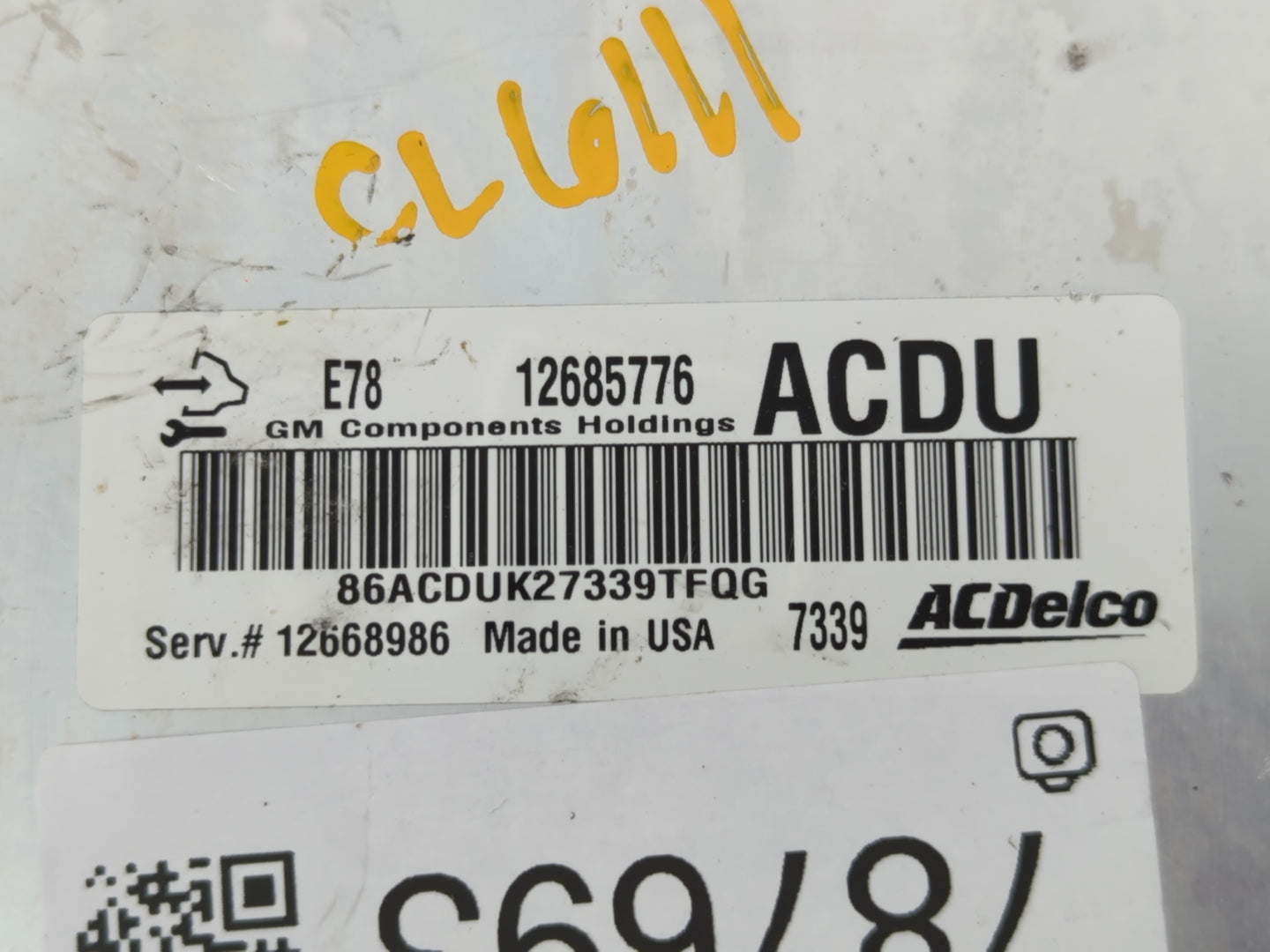 2017-2021 Chevrolet Trax PCM Engine Control Computer ECU ECM PCU OEM P/N:12685776 Fits Fits 2017 2018 2019 2020 2021 OEM Use