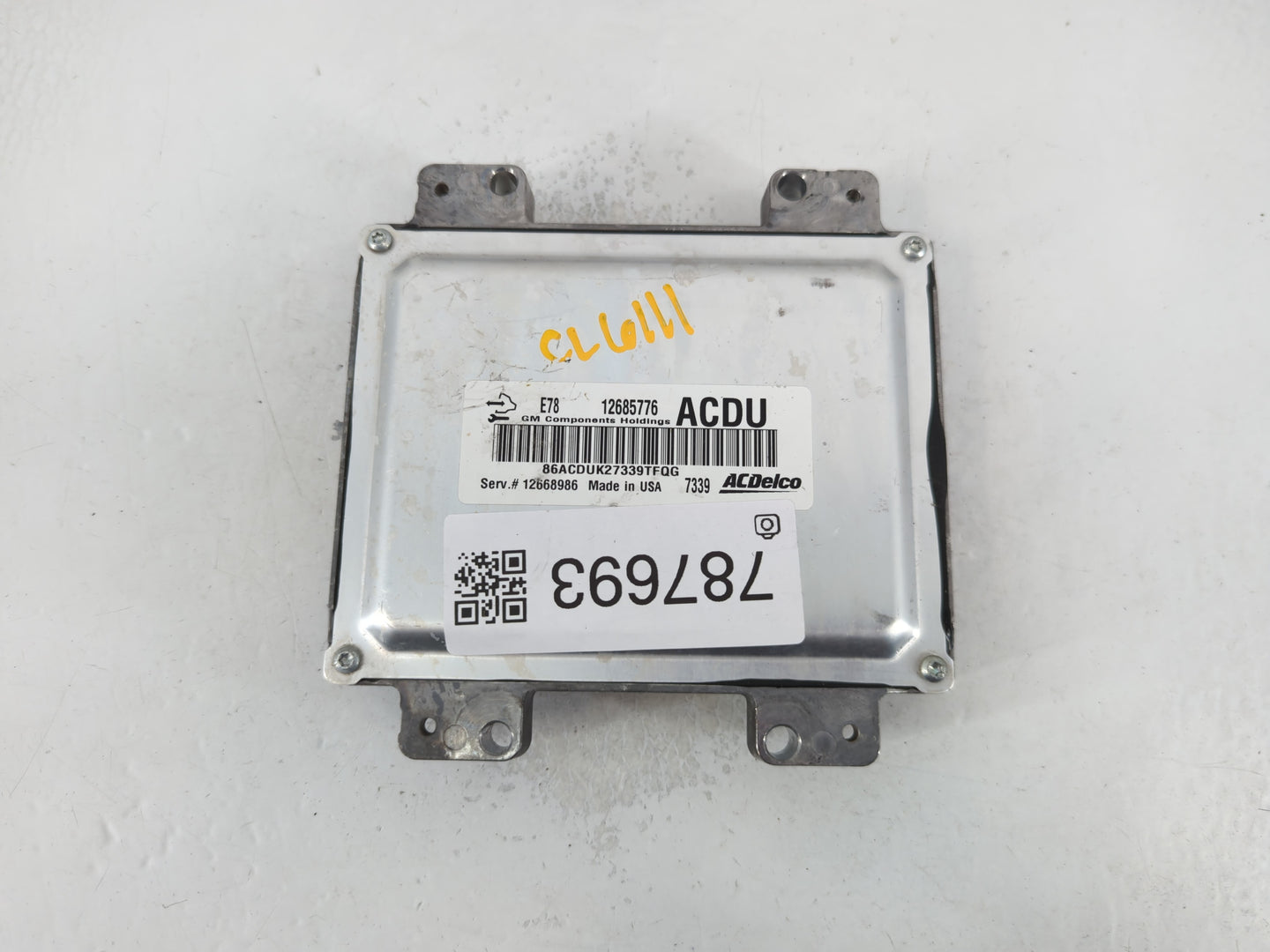2017-2021 Chevrolet Trax PCM Engine Control Computer ECU ECM PCU OEM P/N:12685776 Fits Fits 2017 2018 2019 2020 2021 OEM Use