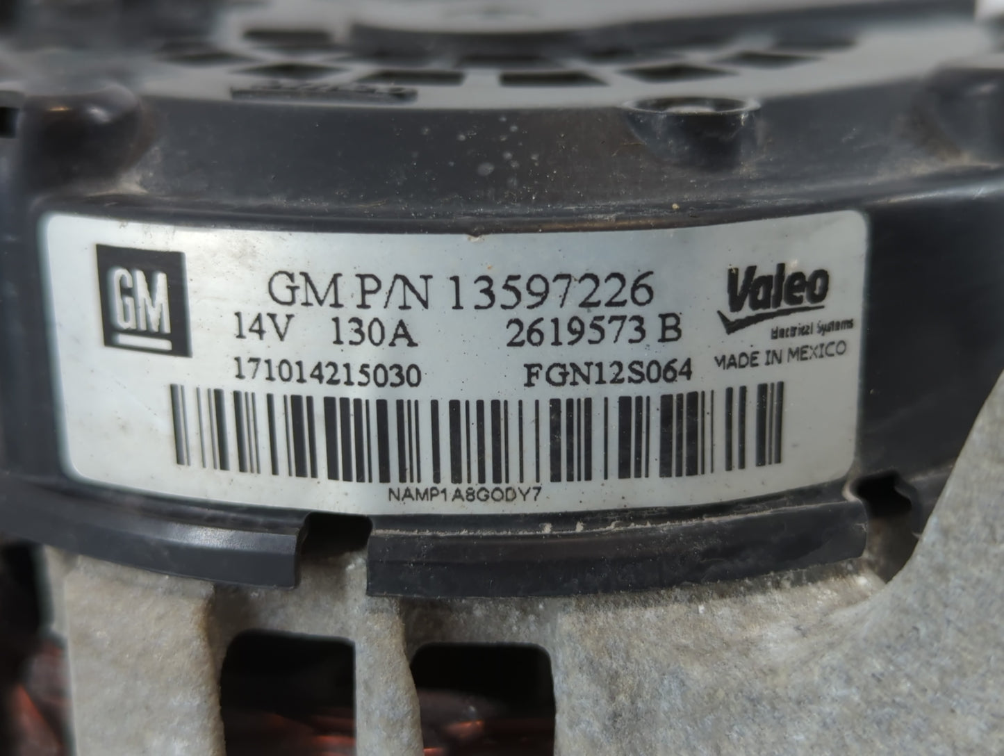 2013-2021 Chevrolet Trax Alternator Replacement Generator Charging Assembly Engine OEM P/N:13597226 Fits OEM Used Auto Parts