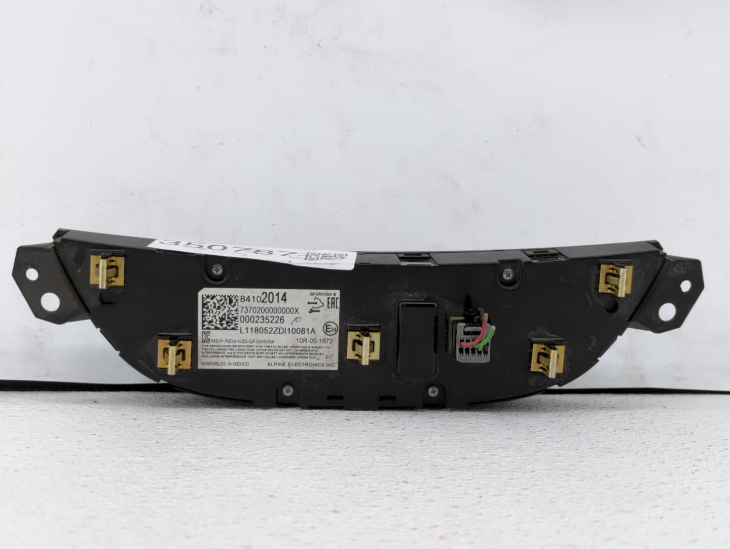 2018 Chevrolet Volt Climate Control Module Temperature AC/Heater Replacement P/N:84102014 Fits OEM Used Auto Parts - Oemused