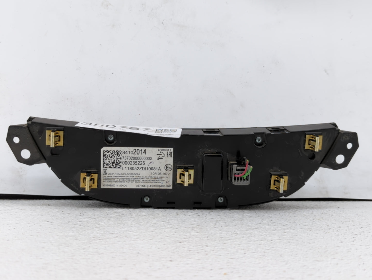 2018 Chevrolet Volt Climate Control Module Temperature AC/Heater Replacement P/N:84102014 Fits OEM Used Auto Parts - Oemused