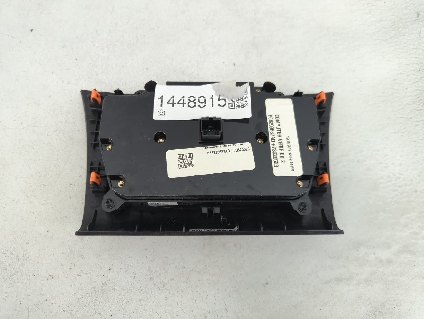 2017-2022 Chrysler 300 Climate Control Module Temperature AC/Heater Replacement P/N:P68293637AD 73520523 Fits OEM Used Auto 