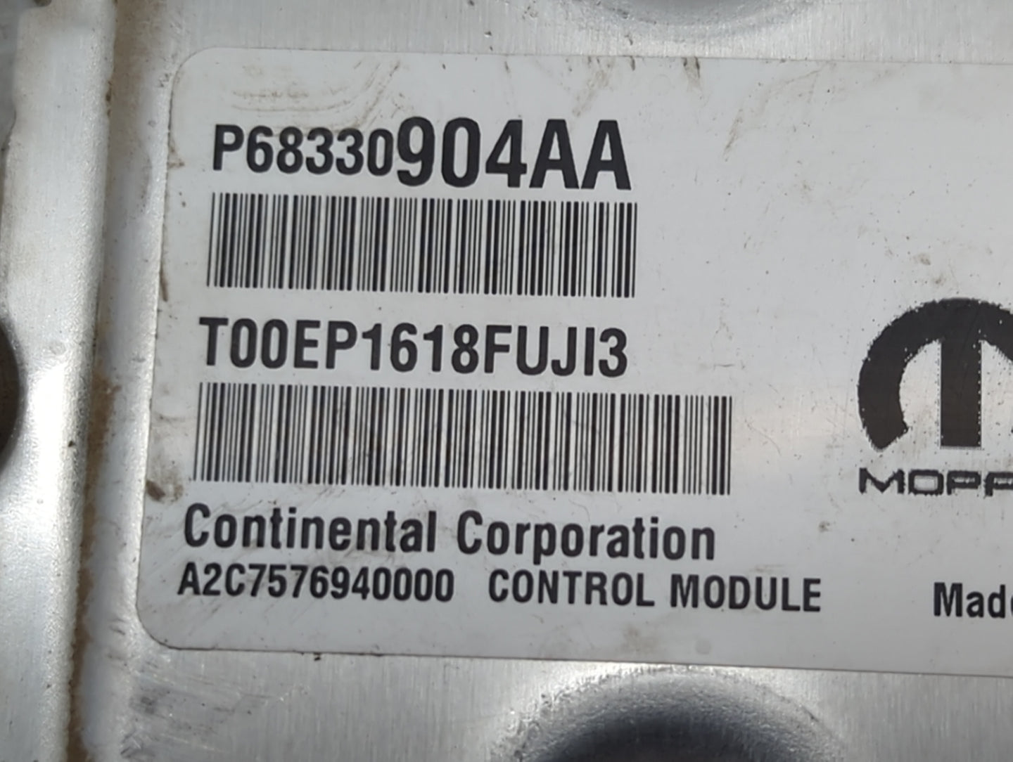 2018-2019 Chrysler 300 PCM Engine Control Computer ECU ECM PCU OEM P/N:P68330904AA A2C73312800, A2C7576940000 Fits Fits 2018