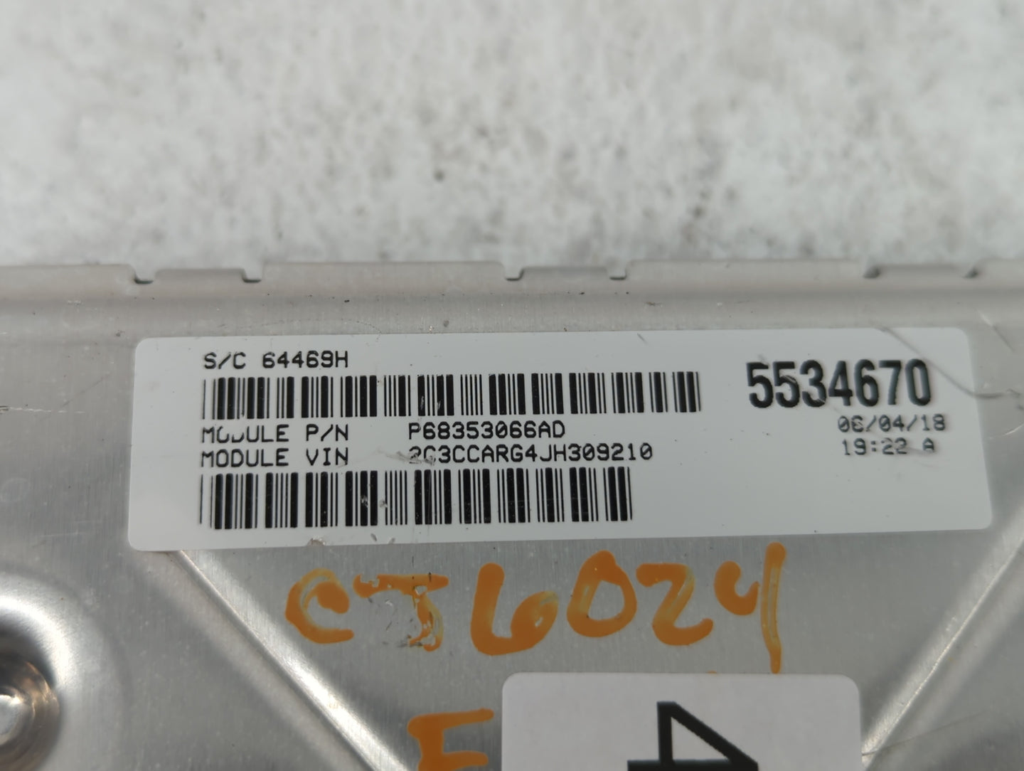 2018 Chrysler 300 PCM Engine Control Computer ECU ECM PCU OEM P/N:P68330904AA P68395663AD, P68353058AD, P68353048AC Fits OEM