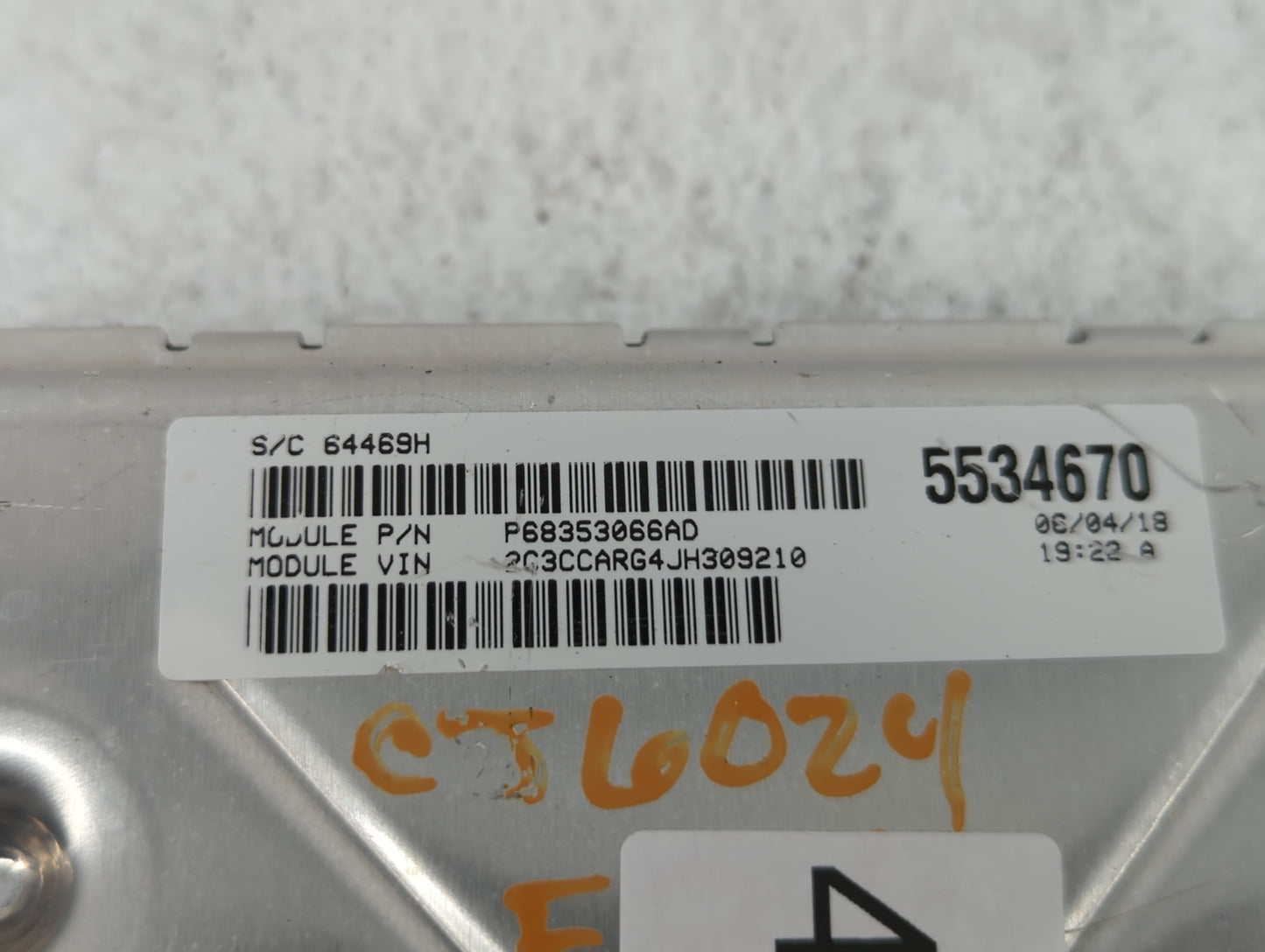 2018 Chrysler 300 PCM Engine Control Computer ECU ECM PCU OEM P/N:P68330904AA P68395663AD, P68353058AD, P68353048AC Fits OEM