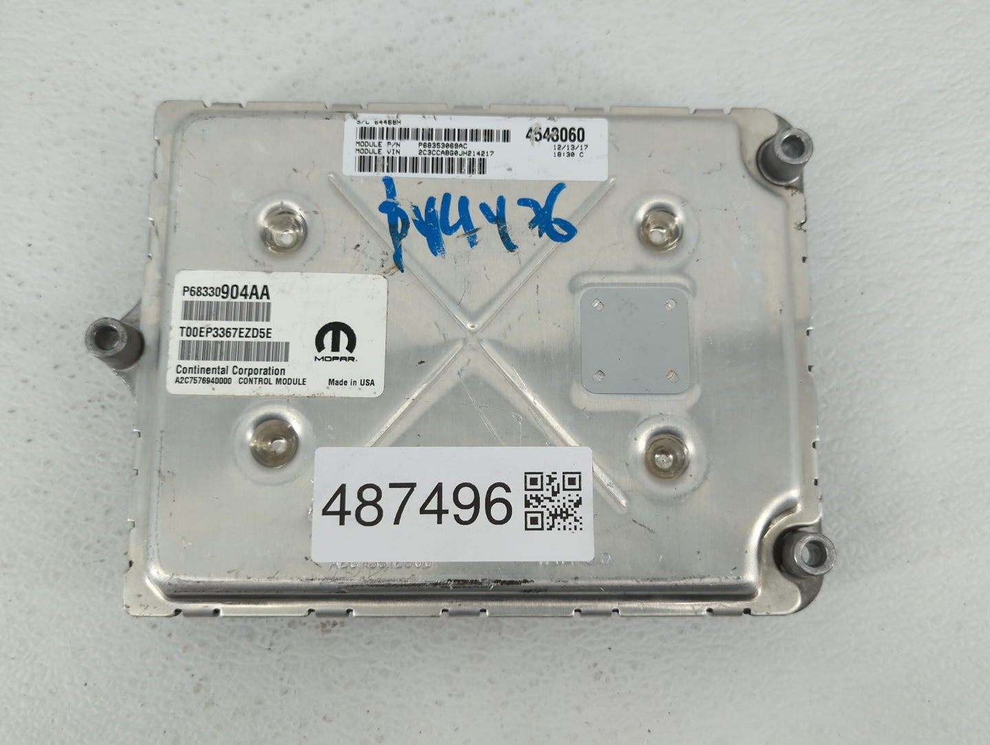 2018 Chrysler 300 PCM Engine Control Computer ECU ECM PCU OEM P/N:P68330904AA P68395679AD, P68353062AC Fits OEM Used Auto Pa