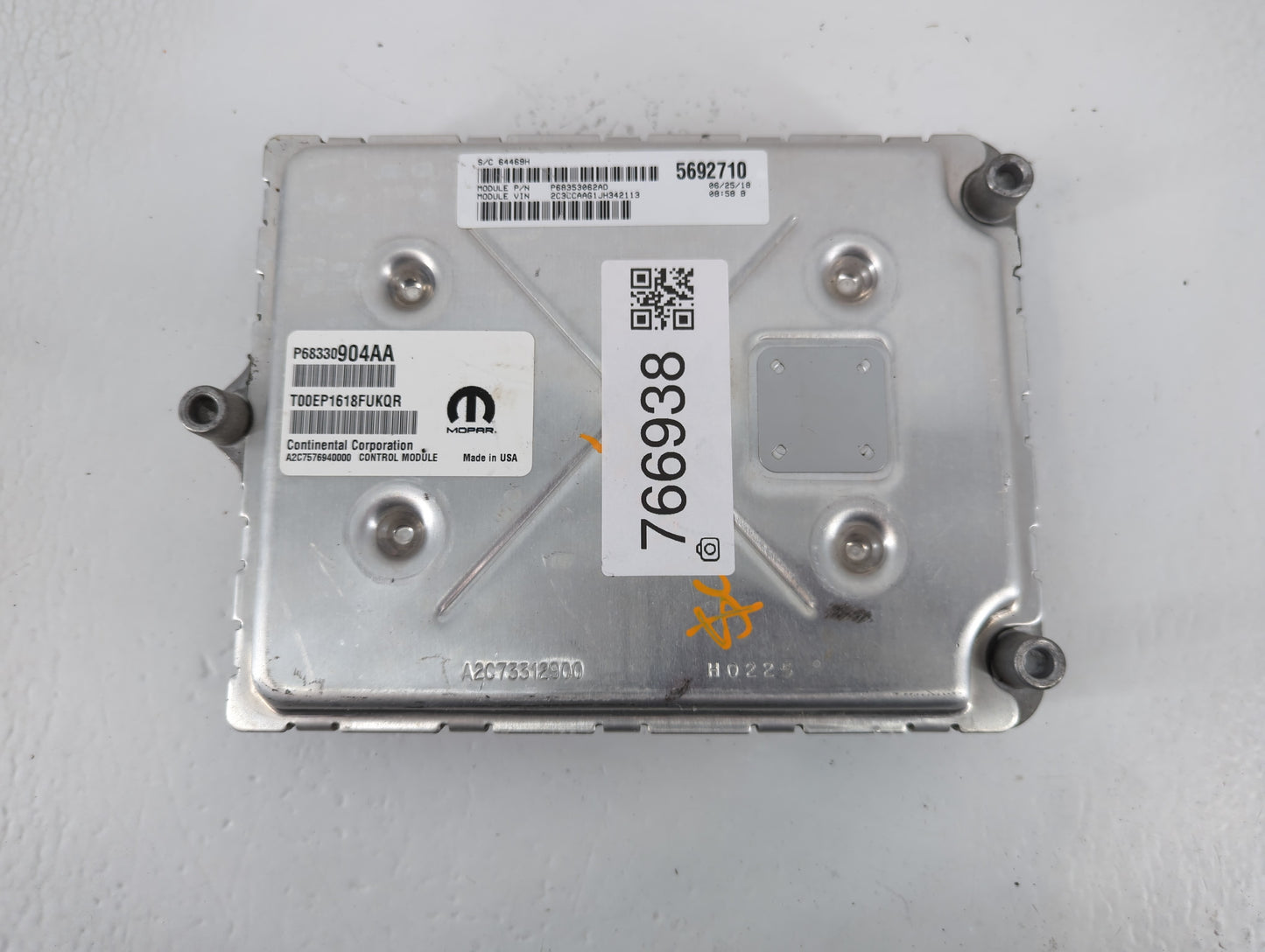 2018-2019 Chrysler 300 PCM Engine Control Computer ECU ECM PCU OEM P/N:P68353062AD 5692710 Fits Fits 2018 2019 OEM Used Auto