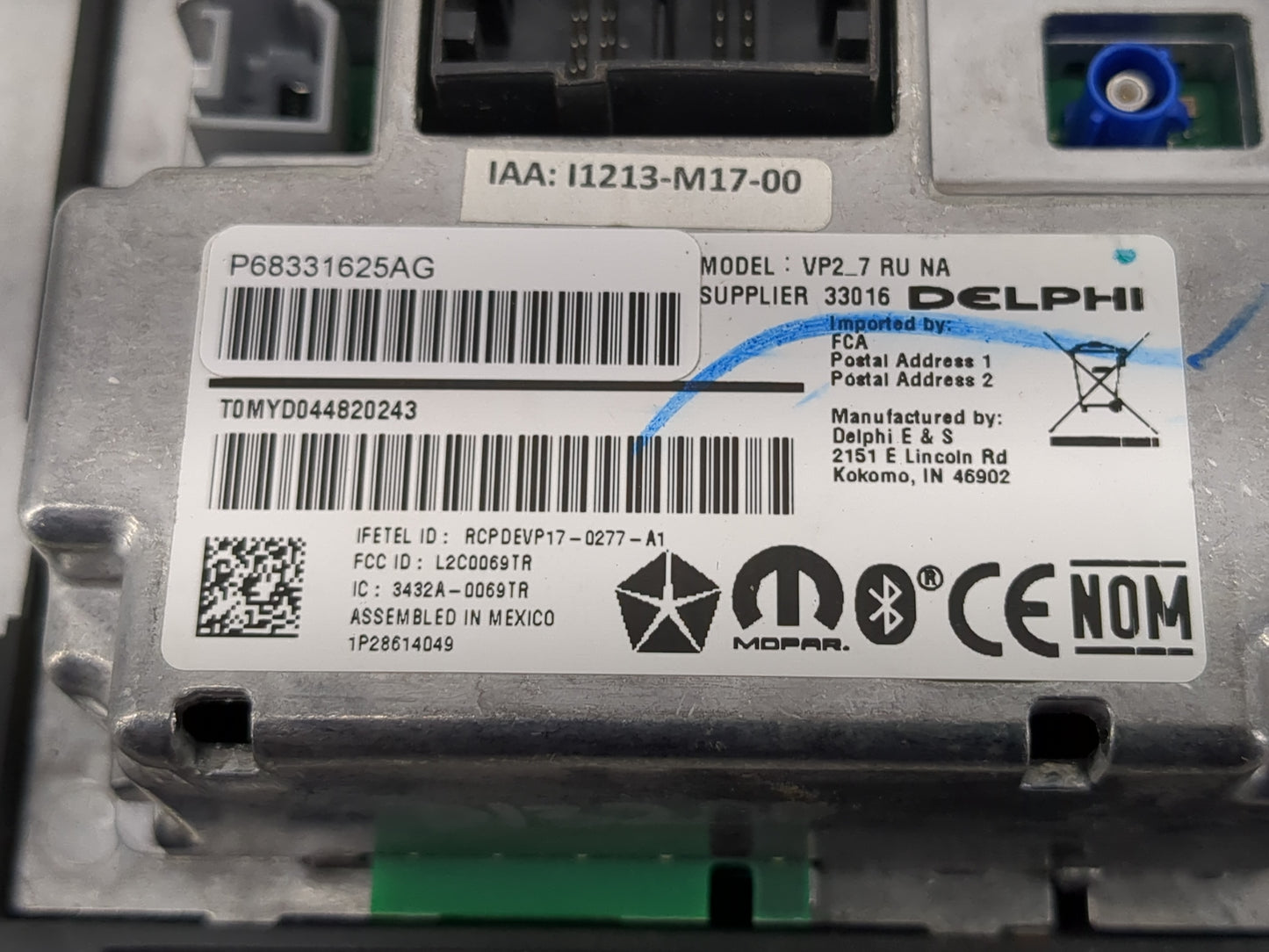 2018 Chrysler Pacifica Radio AM FM Cd Player Receiver Replacement P/N:P68331625AG Fits OEM Used Auto Parts - Oemusedautopart