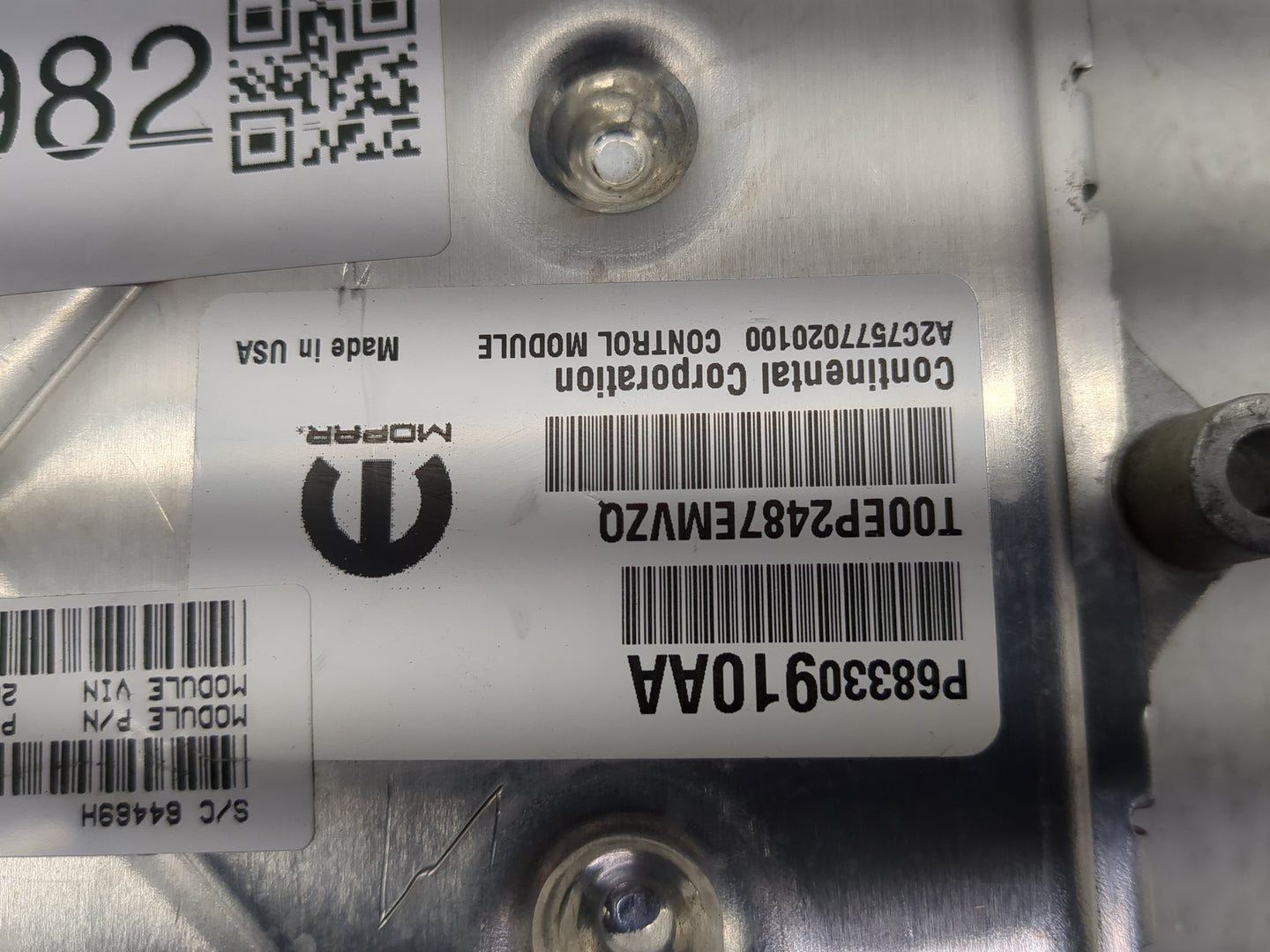 2018-2019 Chrysler Pacifica PCM Engine Control Computer ECU ECM PCU OEM P/N:P68330910AA A2C75770201 Fits Fits 2018 2019 2020
