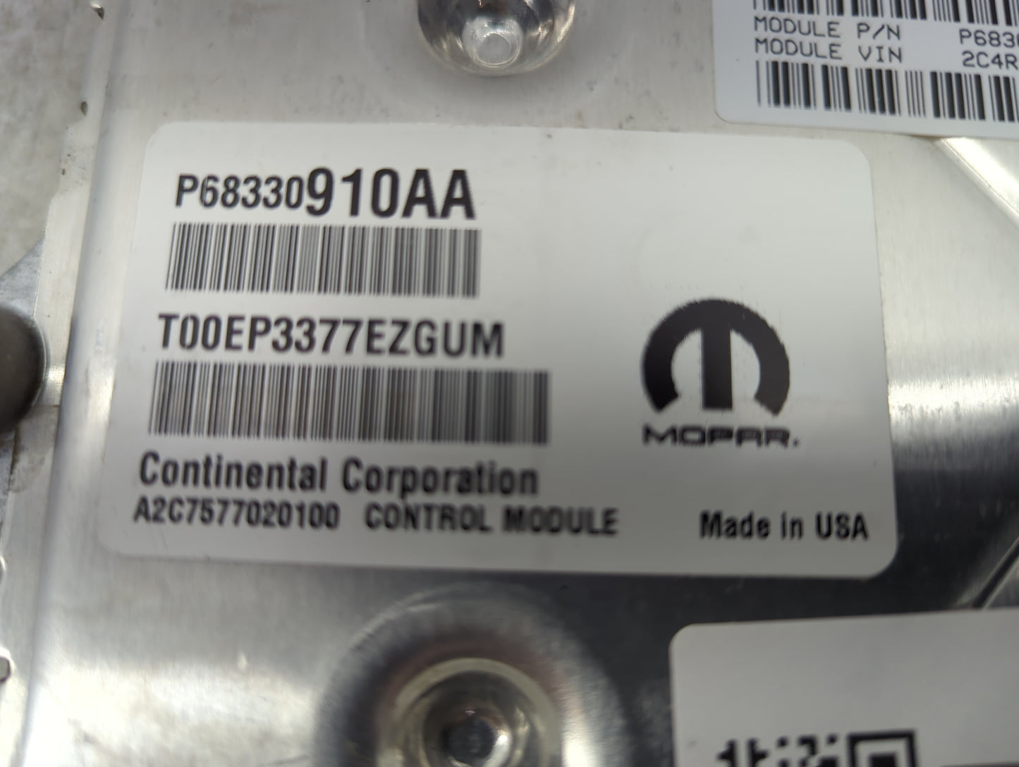 2018-2019 Chrysler Pacifica PCM Engine Control Computer ECU ECM PCU OEM P/N:P68330910AA P68366852AC Fits Fits 2018 2019 2020