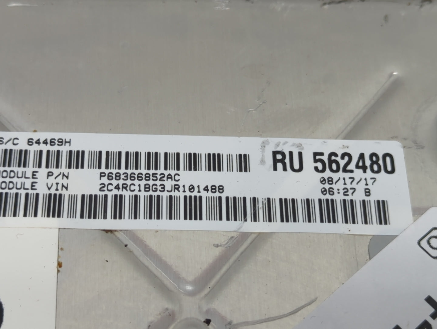 2018-2019 Chrysler Pacifica PCM Engine Control Computer ECU ECM PCU OEM P/N:P68330910AA T00EP2127EHP8 Fits Fits 2018 2019 20