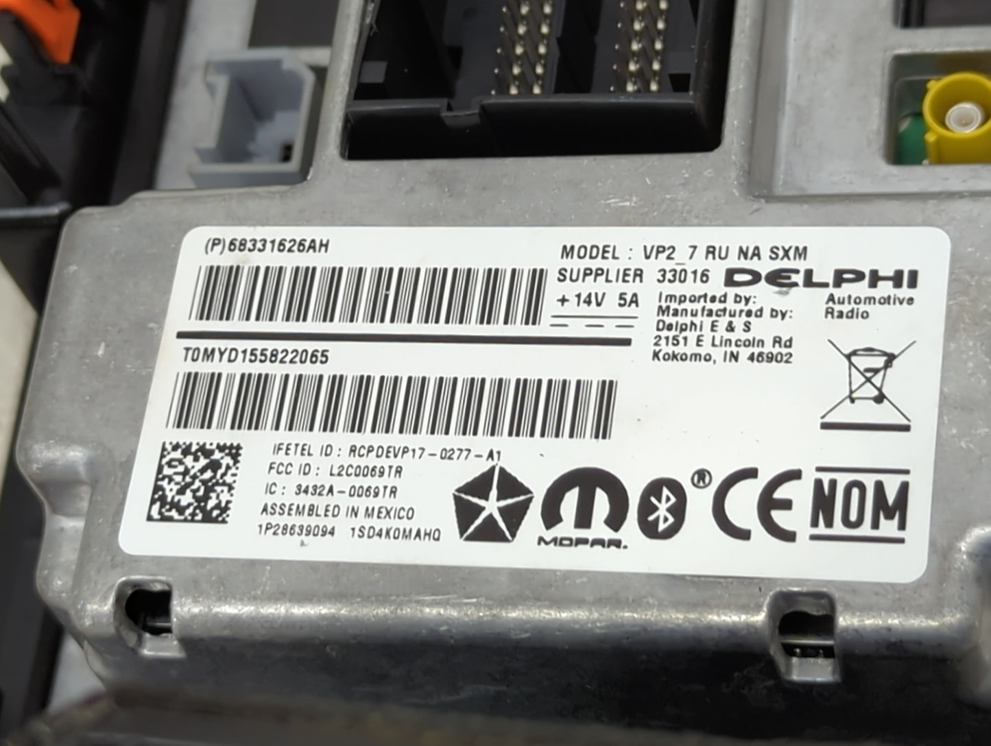 2018-2018 Chrysler Pacifica Information Display Screen - Oemusedautoparts1.com