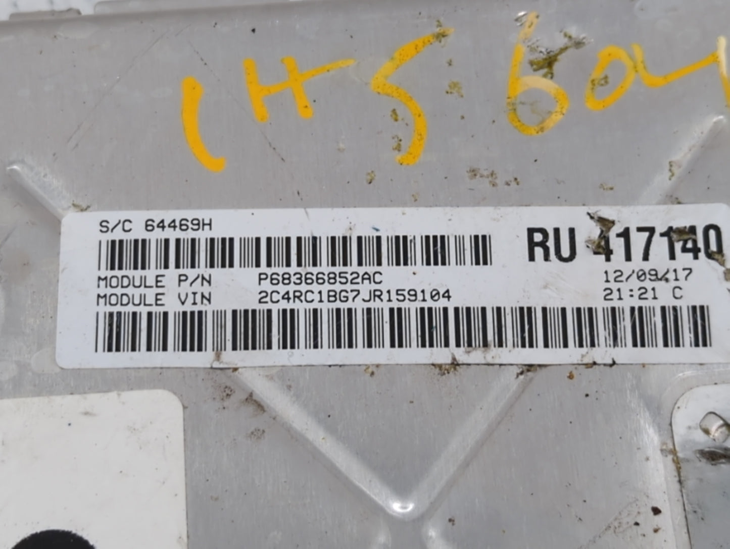 2018 Chrysler Pacifica PCM Engine Control Computer ECU ECM PCU OEM P/N:P68434928AA P68330910AA, P68413872AH Fits OEM Used Au