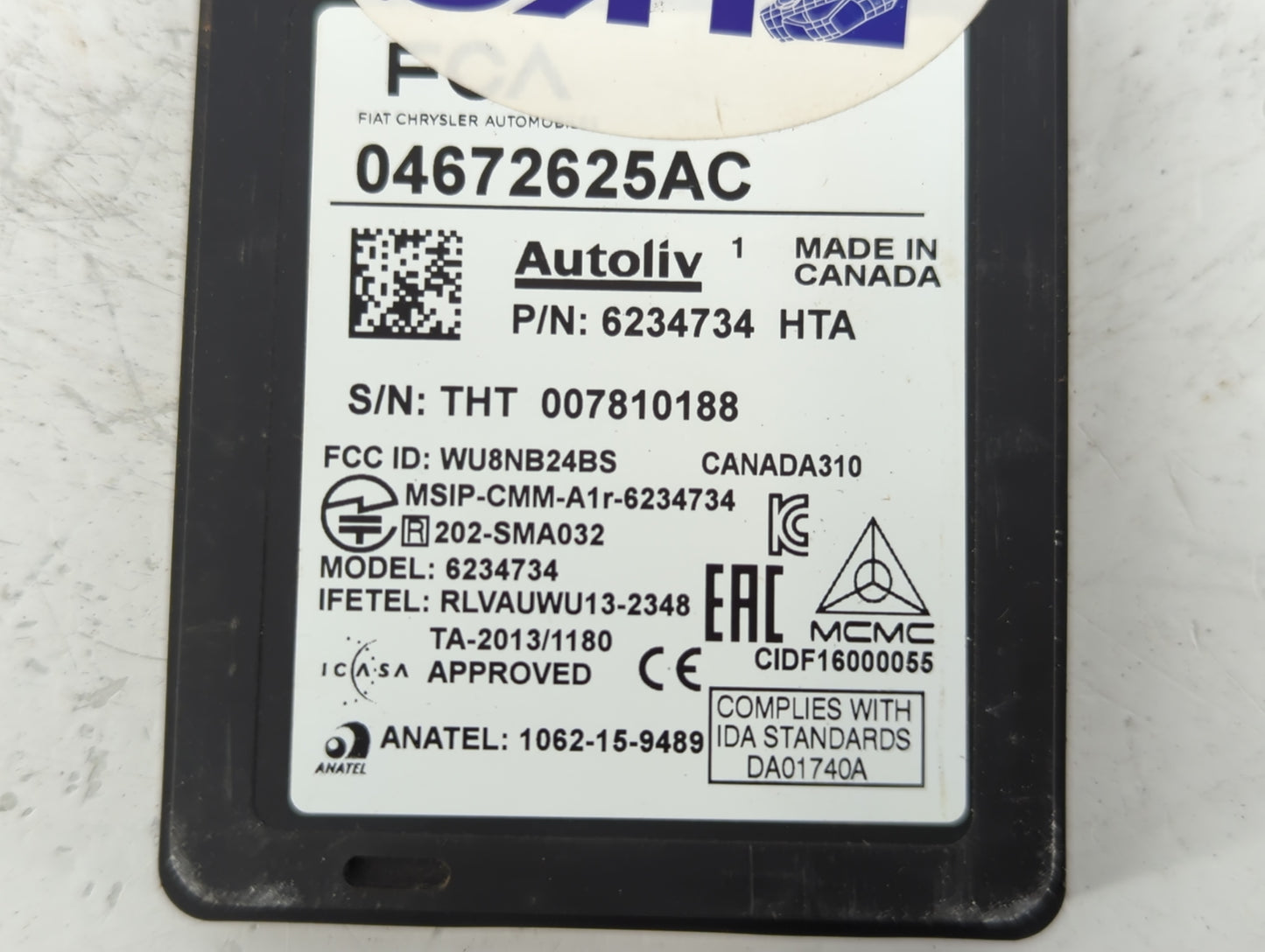 2017-2020 Chrysler Pacifica Chassis Control Module Ccm Bcm Body Control - Oemusedautoparts1.com