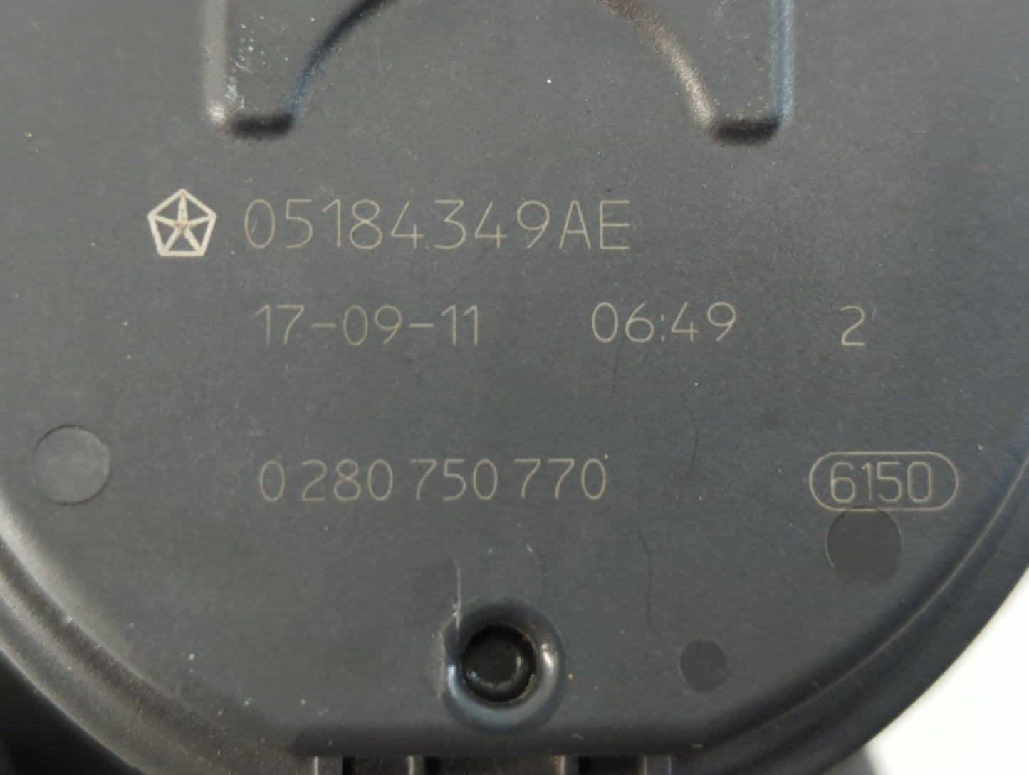 2017-2022 Chrysler Pacifica Throttle Body P/N:0 280 750 770 05184349AE Fits OEM Used Auto Parts - Oemusedautoparts1.com