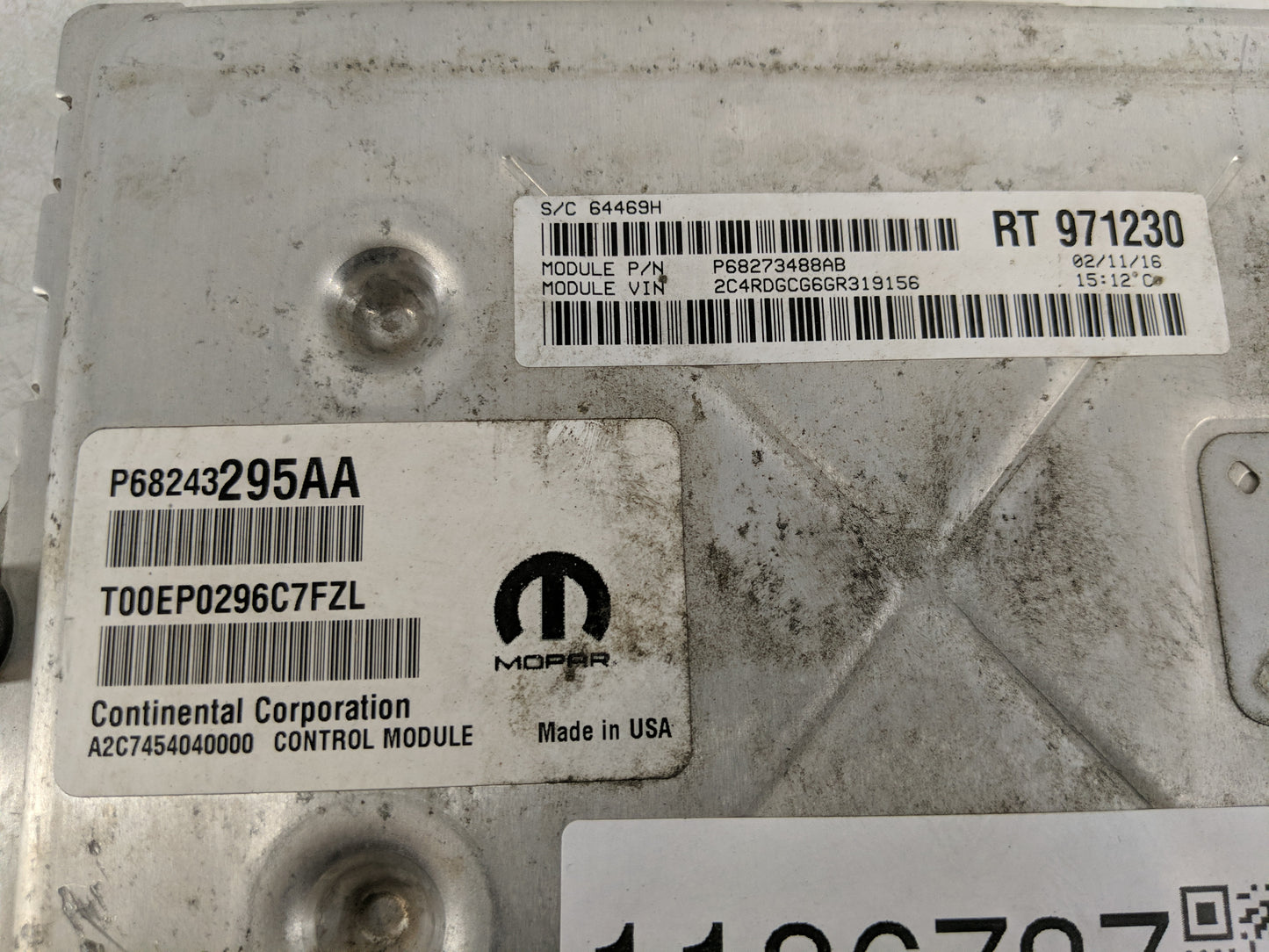 2018 Dodge Caravan PCM Engine Control Computer ECU ECM PCU OEM P/N:P68243295AA P68243295AB Fits Fits 2016 2017 2019 2020 OEM