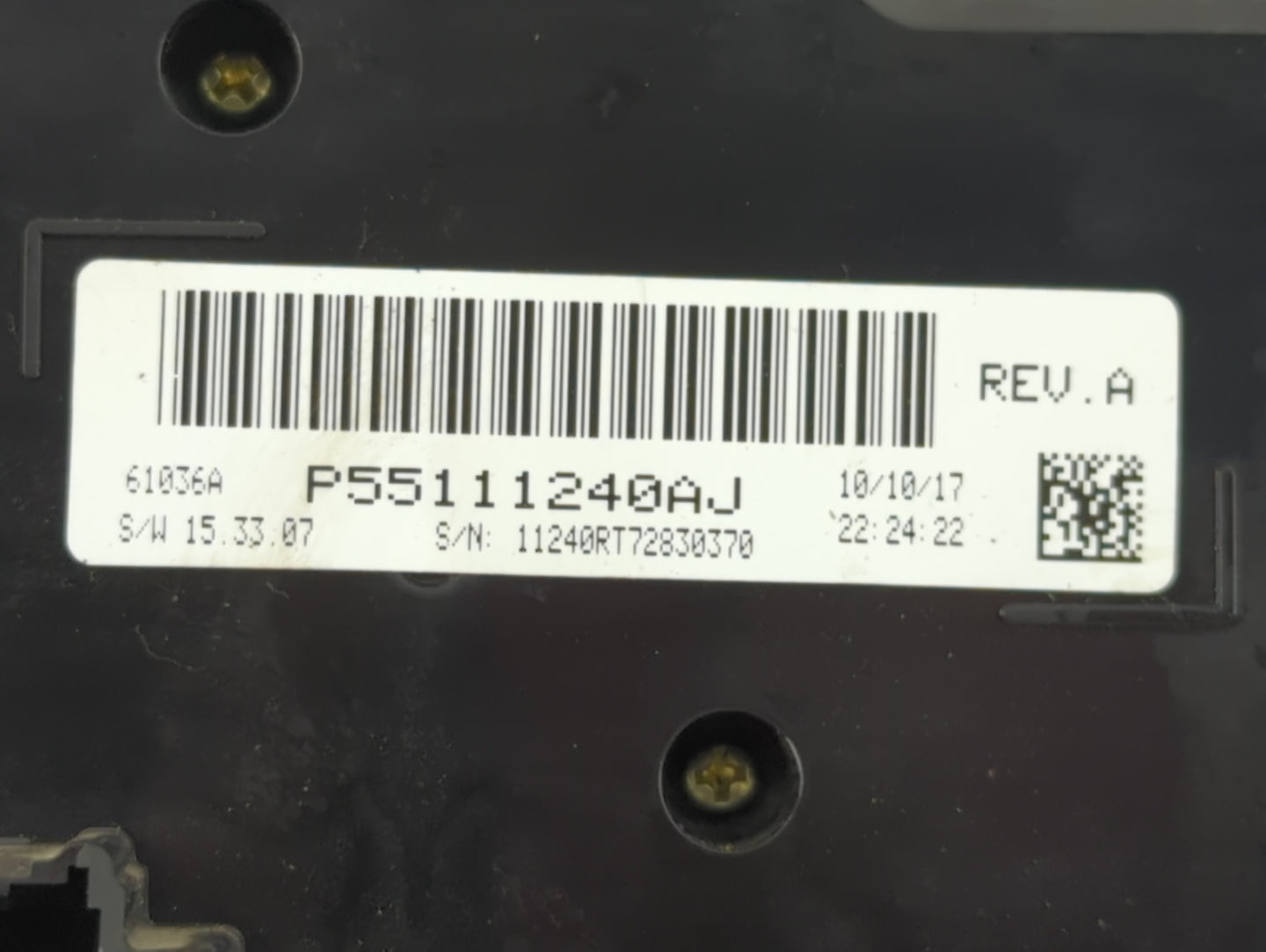 2018 Dodge Caravan Climate Control Module Temperature AC/Heater Replacement P/N:P55111240AJ Fits OEM Used Auto Parts - Oemus