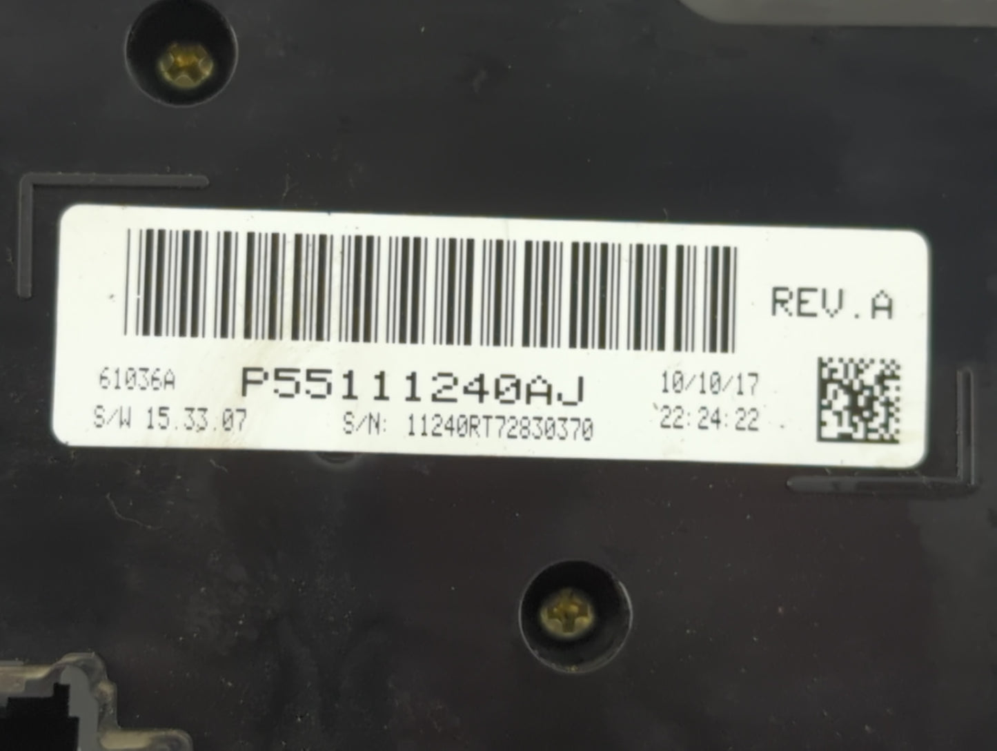 2018 Dodge Caravan Climate Control Module Temperature AC/Heater Replacement P/N:P55111240AJ Fits OEM Used Auto Parts - Oemus