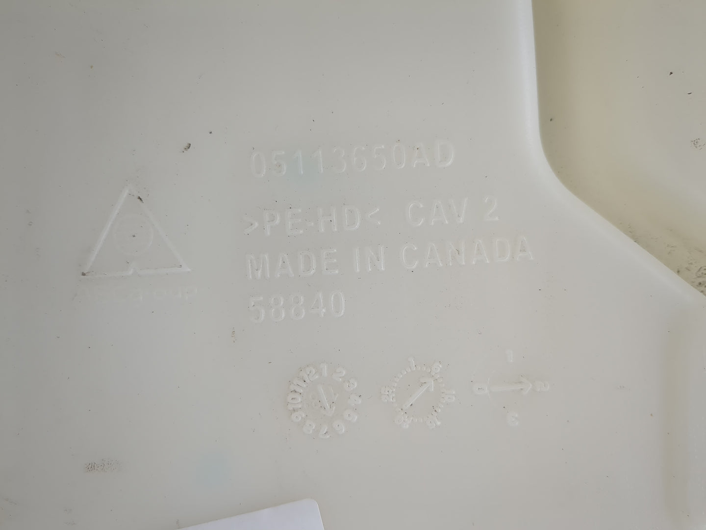 Dodge Caravan Windshield Washer Fluid Reservoir Bottle Oem - Oemusedautoparts1.com