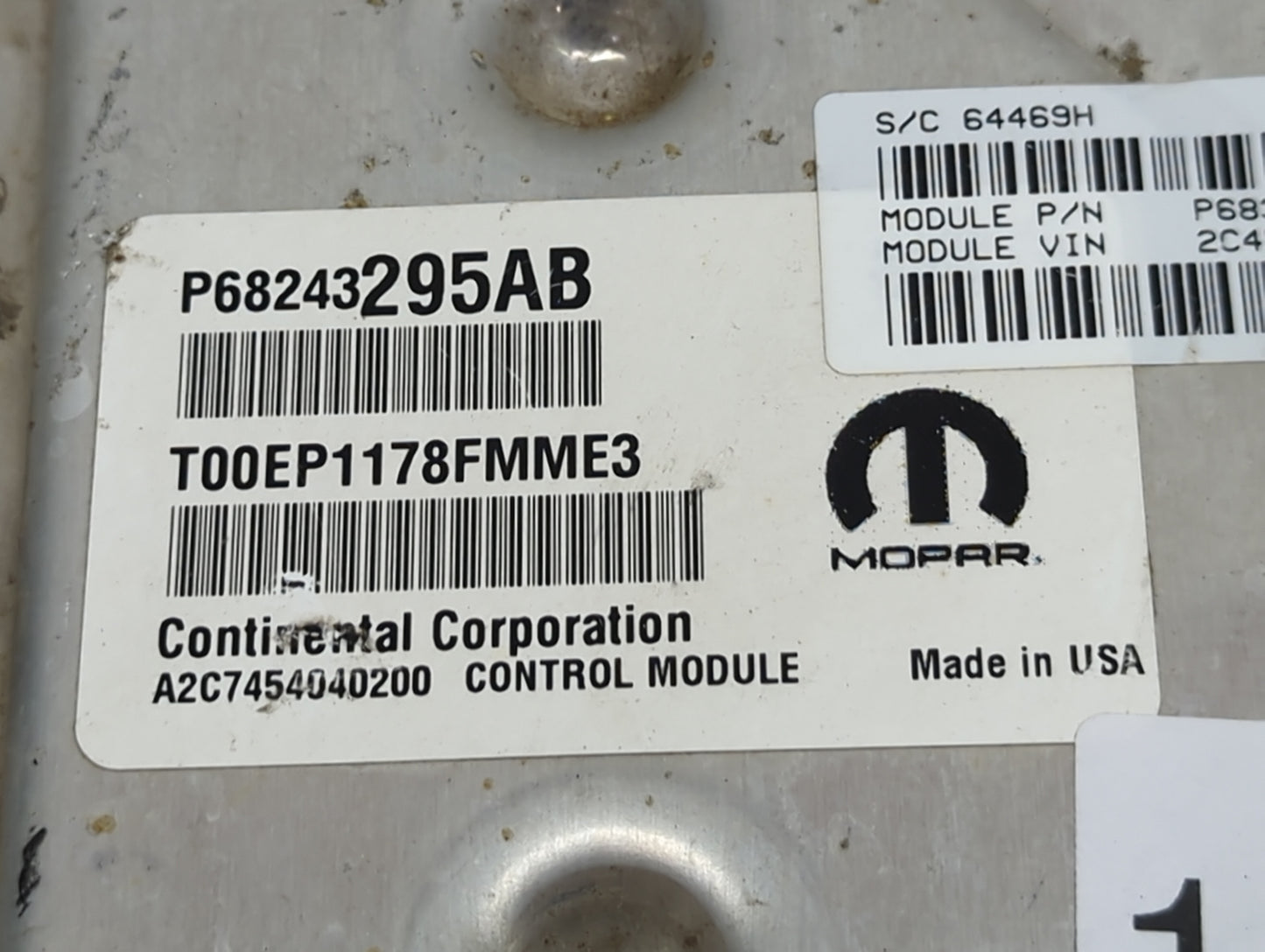 2018 Dodge Caravan PCM Engine Control Computer ECU ECM PCU OEM P/N:P68375180AB P68243295AB Fits Fits 2016 2017 2019 2020 OEM
