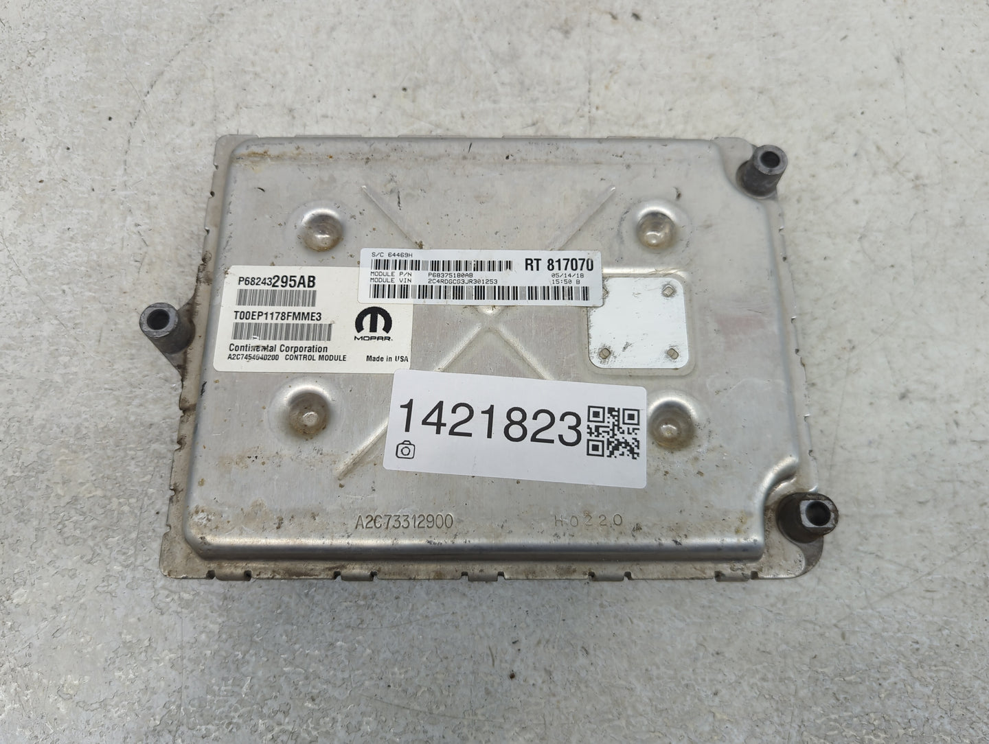 2018 Dodge Caravan PCM Engine Control Computer ECU ECM PCU OEM P/N:P68375180AB P68243295AB Fits Fits 2016 2017 2019 2020 OEM
