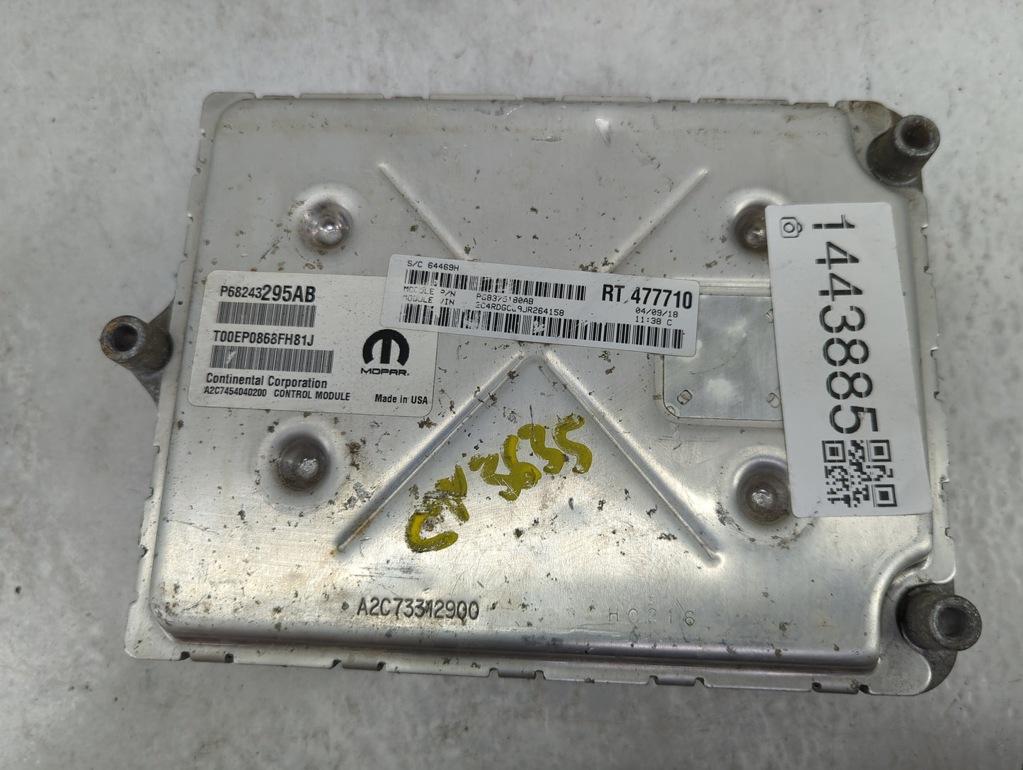 2018 Dodge Caravan PCM Engine Control Computer ECU ECM PCU OEM P/N:P68243295AB P68375100AB Fits Fits 2016 2017 2019 2020 OEM