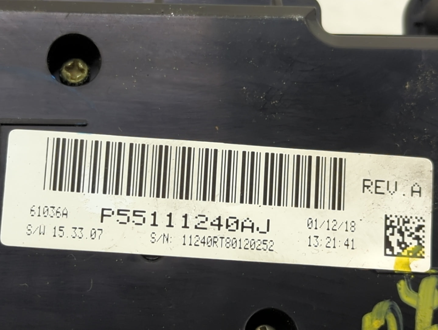 2018 Dodge Caravan Climate Control Module Temperature AC/Heater Replacement P/N:P55111240AJ Fits OEM Used Auto Parts - Oemus