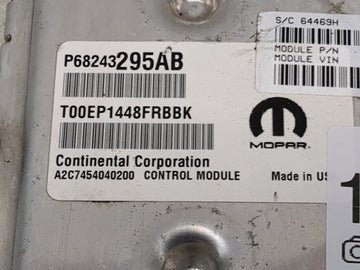 2018 Dodge Caravan PCM Engine Control Computer ECU ECM PCU OEM P/N:P68243295AB Fits Fits 2016 2017 2019 2020 OEM Used Auto Parts