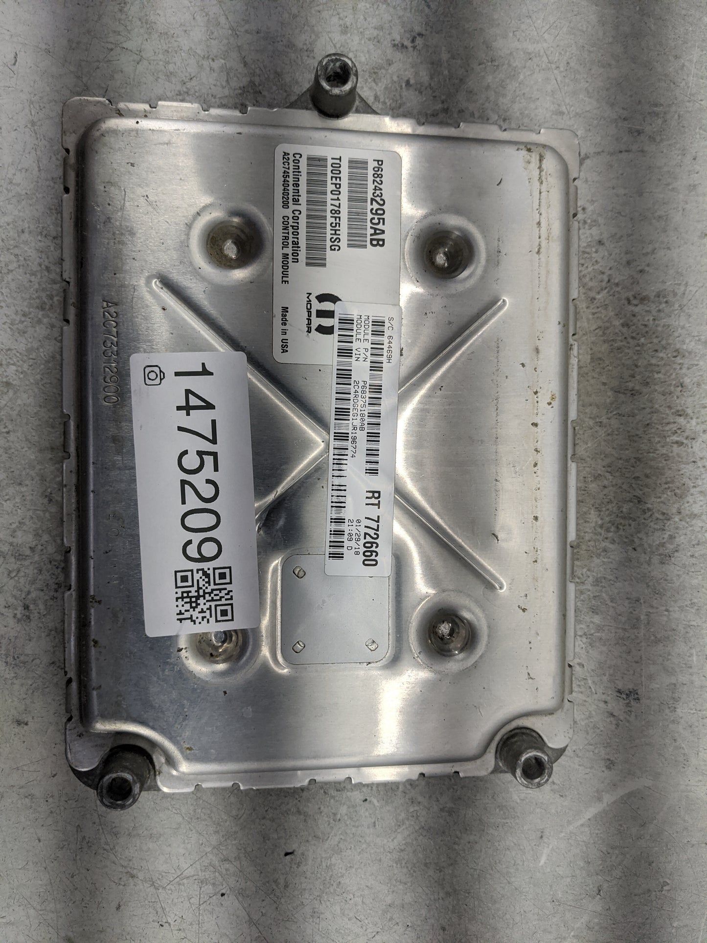 2018 Dodge Caravan PCM Engine Control Computer ECU ECM PCU OEM P/N:P68243295AB T00EP0178F5HSG Fits Fits 2016 2017 2019 2020 