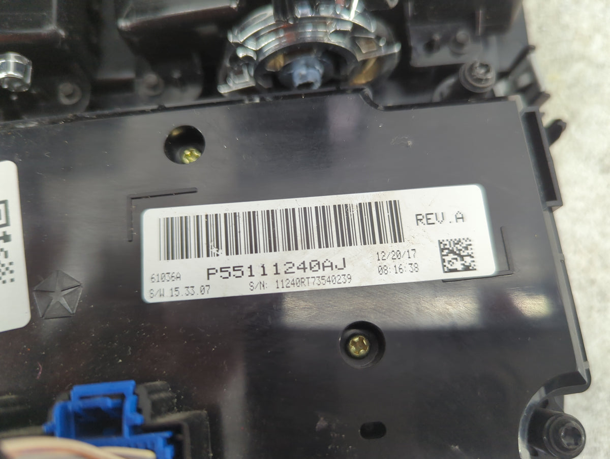 2018 Dodge Caravan Climate Control Module Temperature AC/Heater Replacement P/N:P55111240AJ Fits OEM Used Auto Parts - Oemus